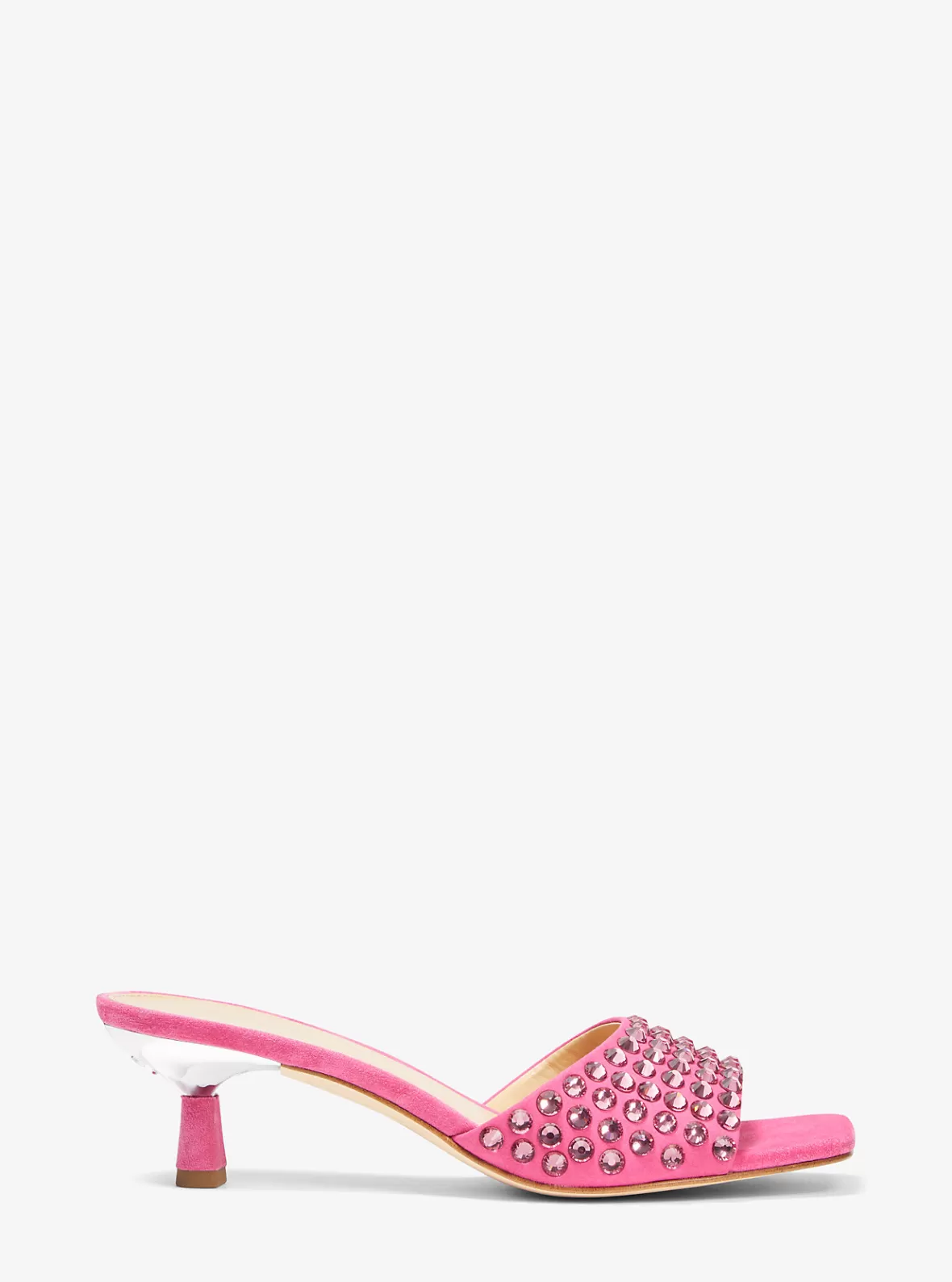 Michael Kors Amal Embellished Faux Suede Kitten Sandal*Women Sandals