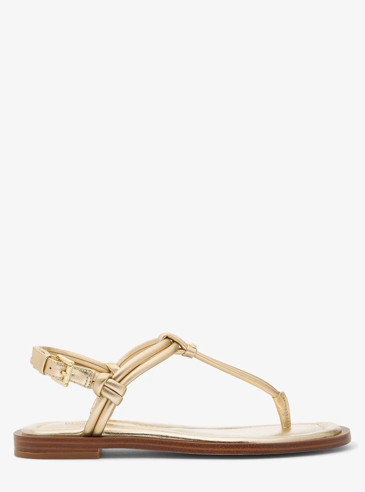 Michael Kors Astra Metallic Leather T-Strap Sandal*Women Sandals