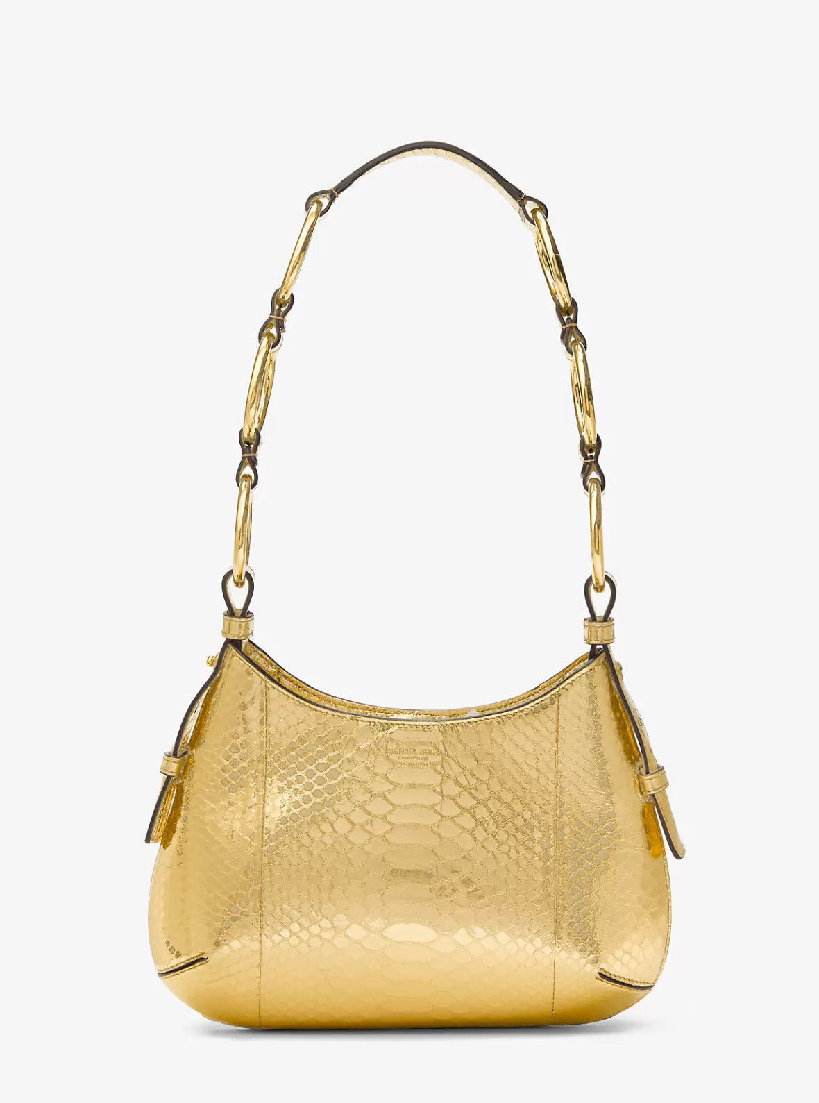 Michael Kors Bardot Mini Metallic Python Embossed Leather Hobo Shoulder Bag*Women Shoulder Bags