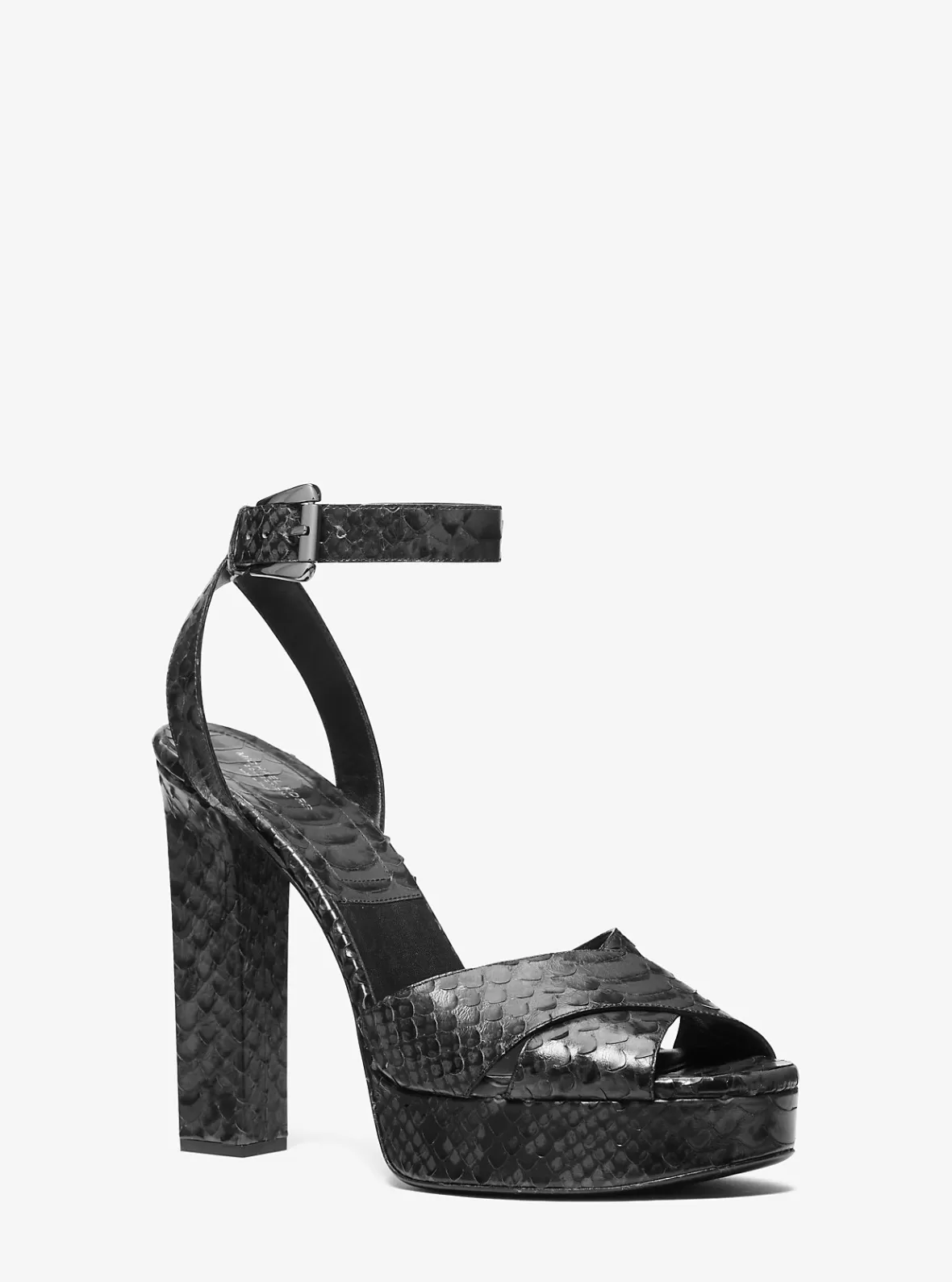 Michael Kors Cannon Python Embossed Leather Platform Sandal*Women Sandals