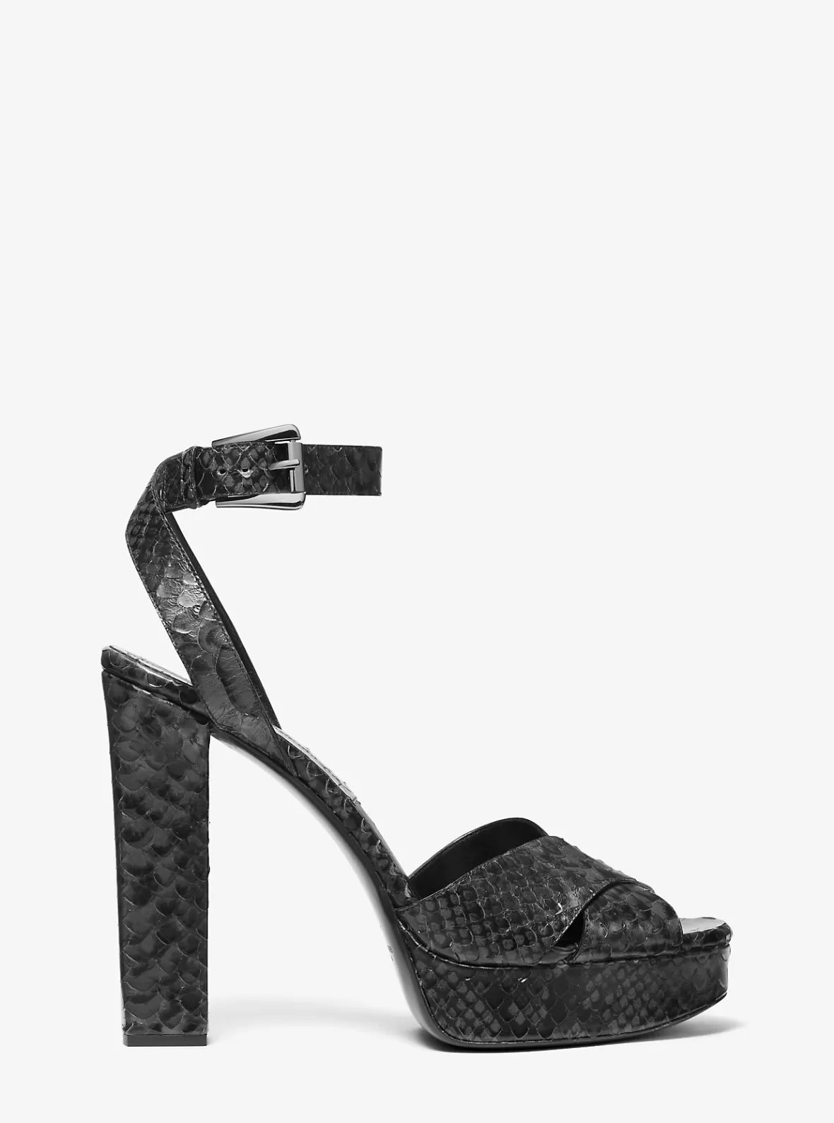 Michael Kors Cannon Python Embossed Leather Platform Sandal*Women Sandals