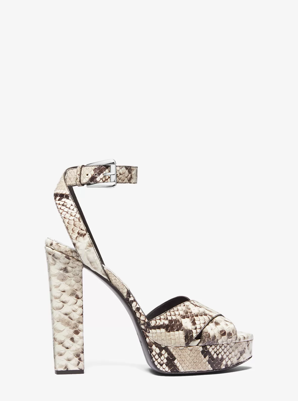 Michael Kors Cannon Python Embossed Leather Platform Sandal*Women Sandals