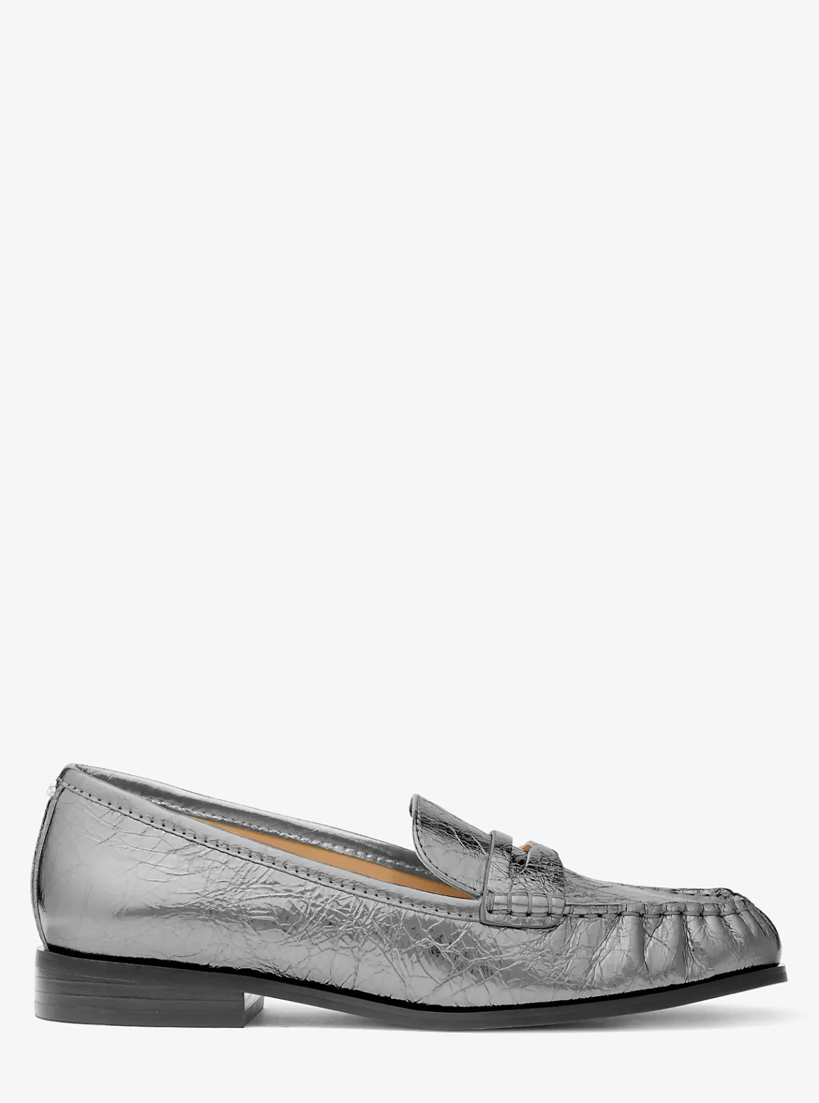 Michael Kors Carlson Crackled Metallic Leather Loafer*Women Flats