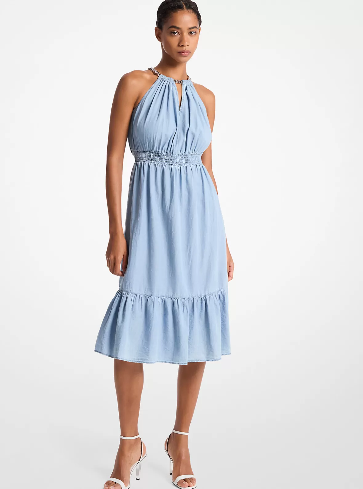 Michael Kors Chambray Halter Dress*Women Dresses