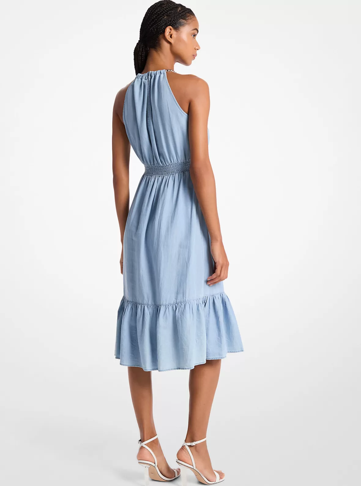 Michael Kors Chambray Halter Dress*Women Dresses