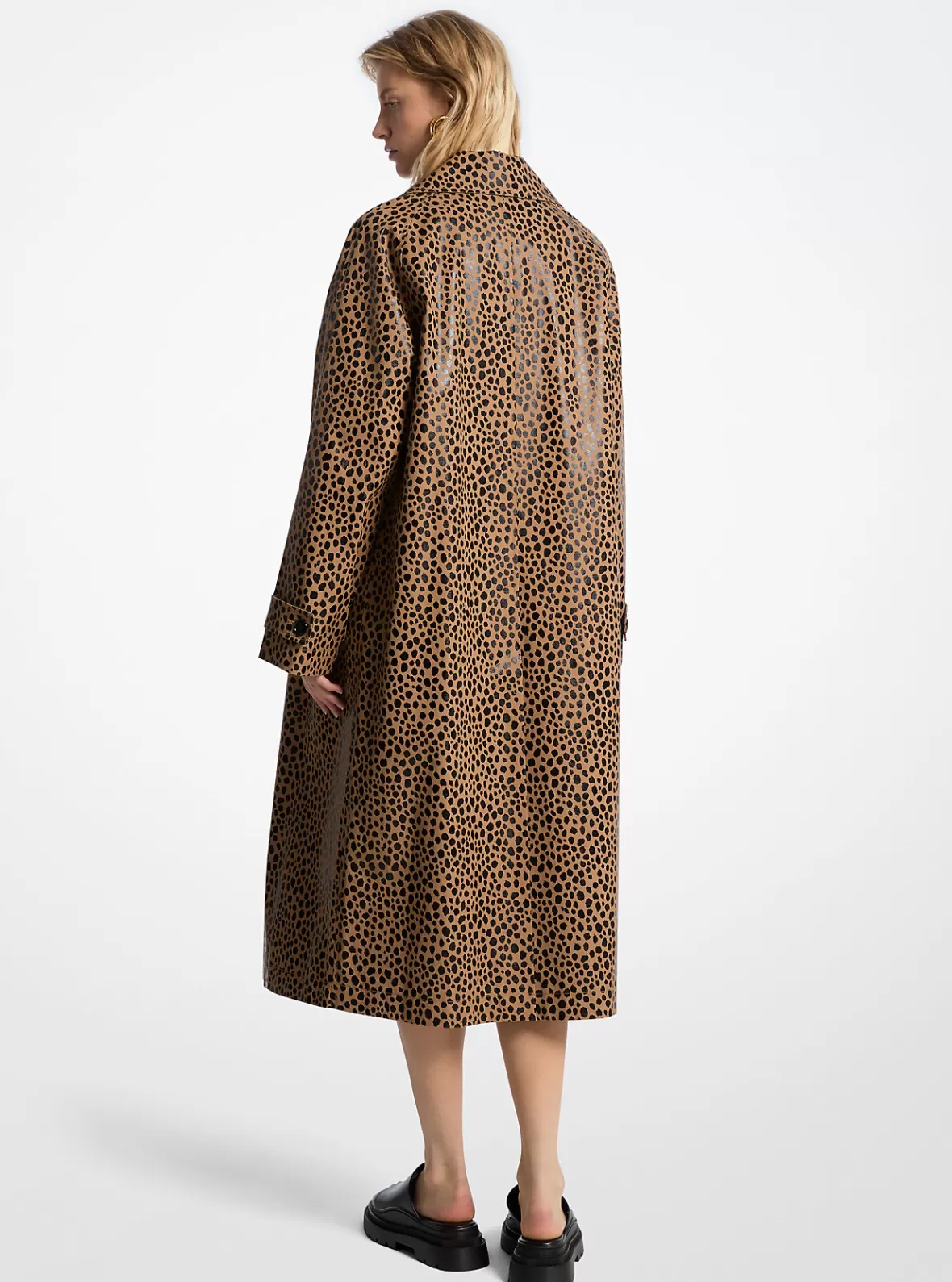 Michael Kors Cheetah Print Balmacaan Coat*Women Jackets & Coats