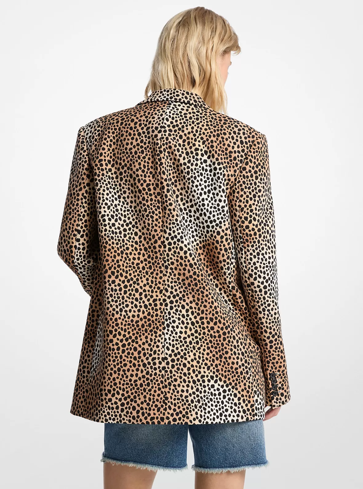 Michael Kors Cheetah Print Stretch Crepe Blazer*Women Jackets & Coats