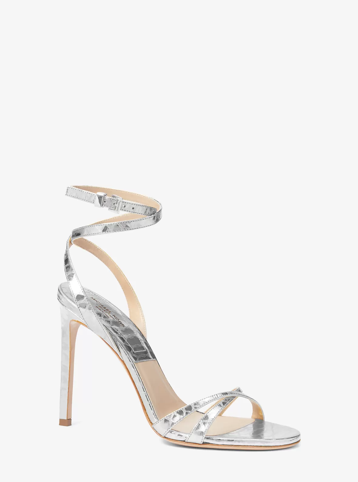 Michael Kors Chrissy Metallic Python Embossed Leather Sandal*Women Sandals