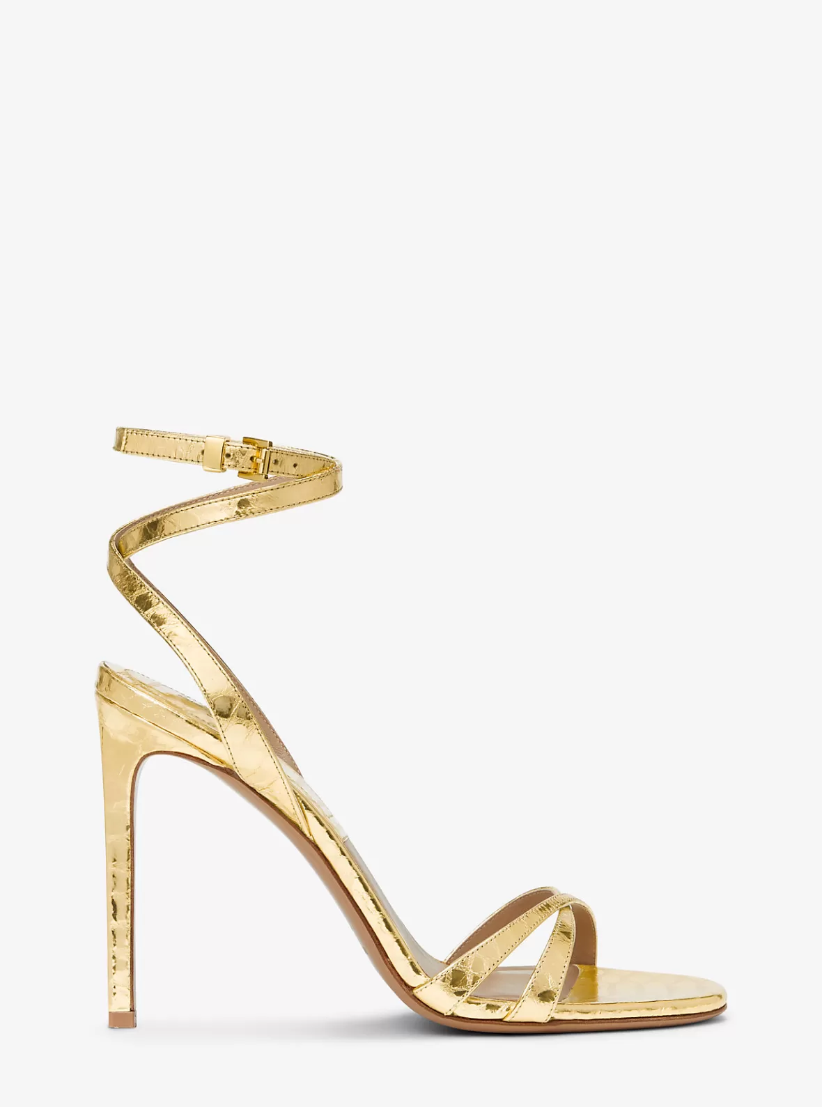 Michael Kors Chrissy Metallic Python Embossed Leather Sandal*Women Sandals