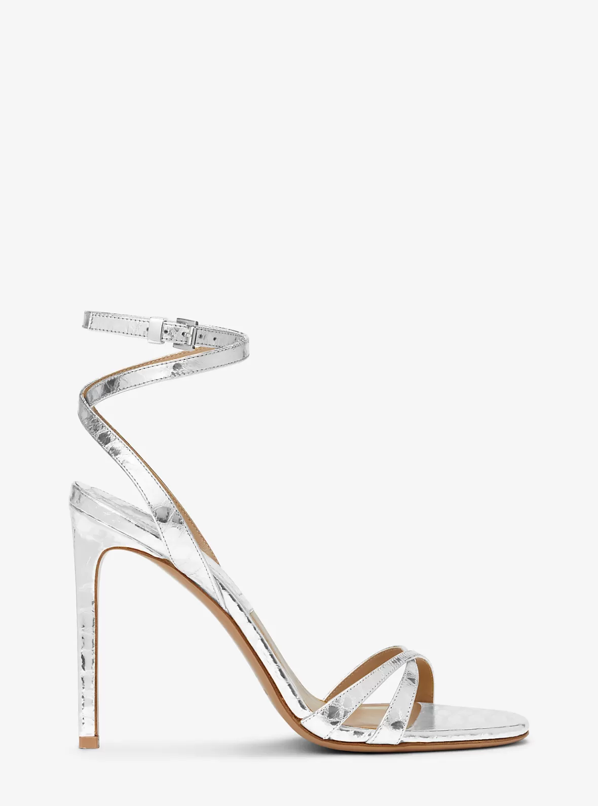 Michael Kors Chrissy Metallic Python Embossed Leather Sandal*Women Sandals