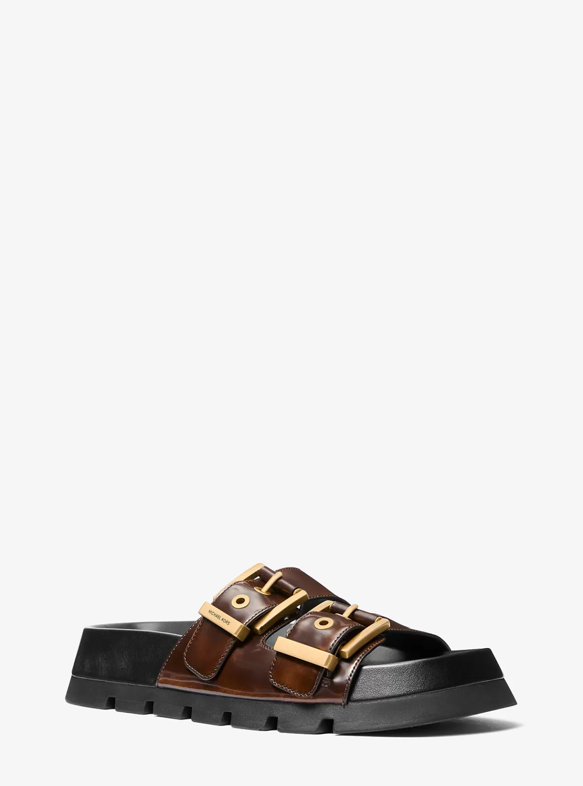 Michael Kors Colby Burnished Leather Flat Sandal*Women Sandals