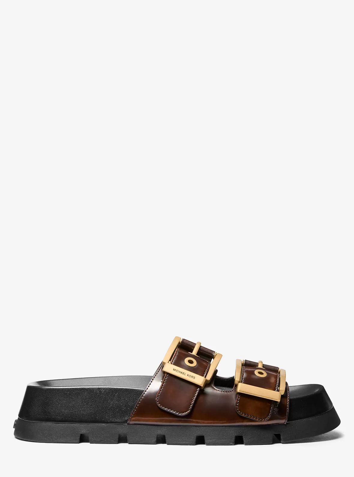 Michael Kors Colby Burnished Leather Flat Sandal*Women Sandals