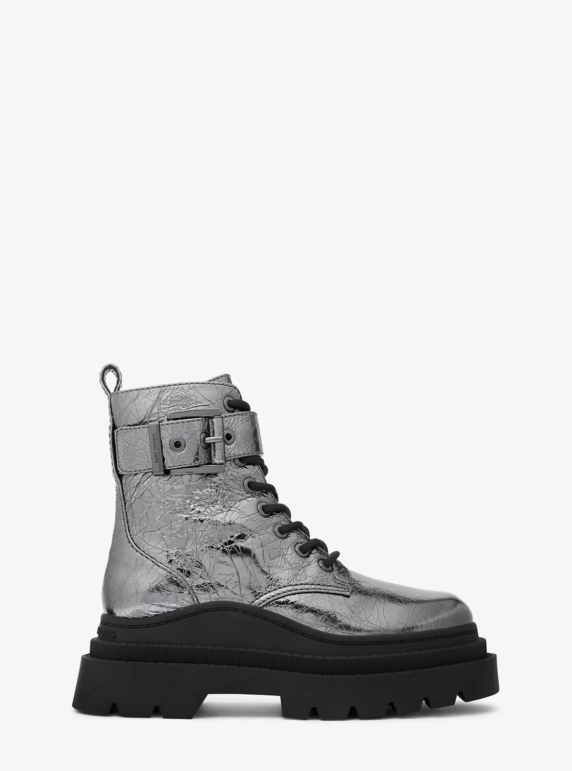 Michael Kors Colby Crackled Metallic Leather Combat Boot*Women Boots