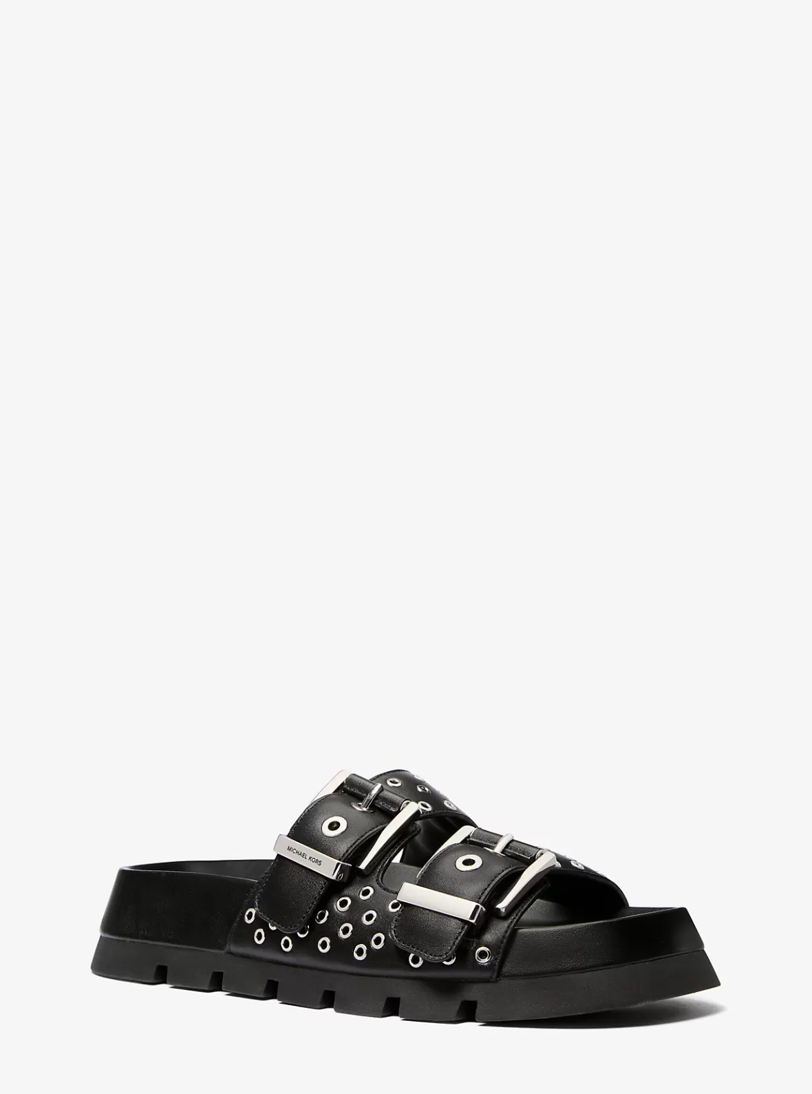 Michael Kors Colby Grommeted Leather Flat Sandal*Women Sandals