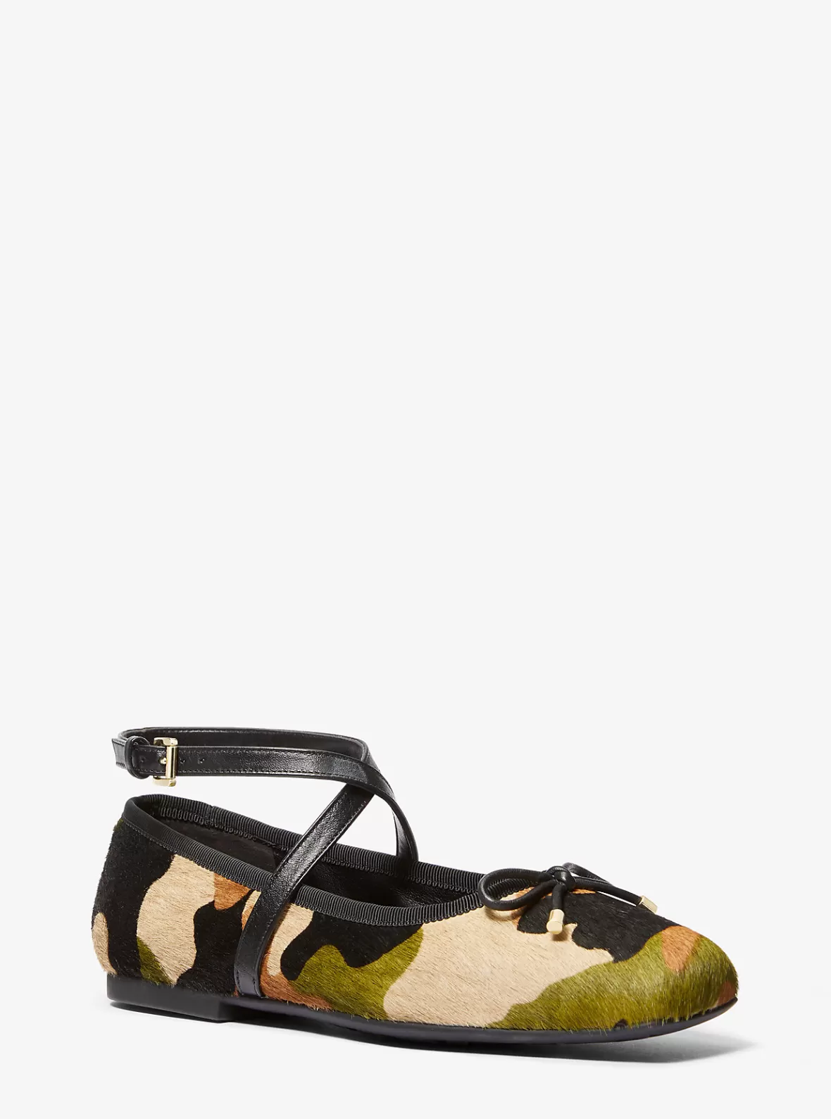 Michael Kors Collette Camouflage Print Calf Hair Ballet Flat*Women Flats