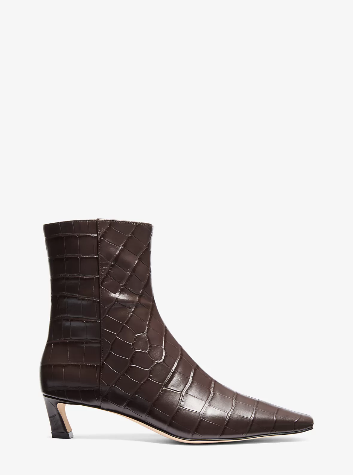 Michael Kors Cosmo Crocodile Embossed Leather Kitten Boot*Women Boots