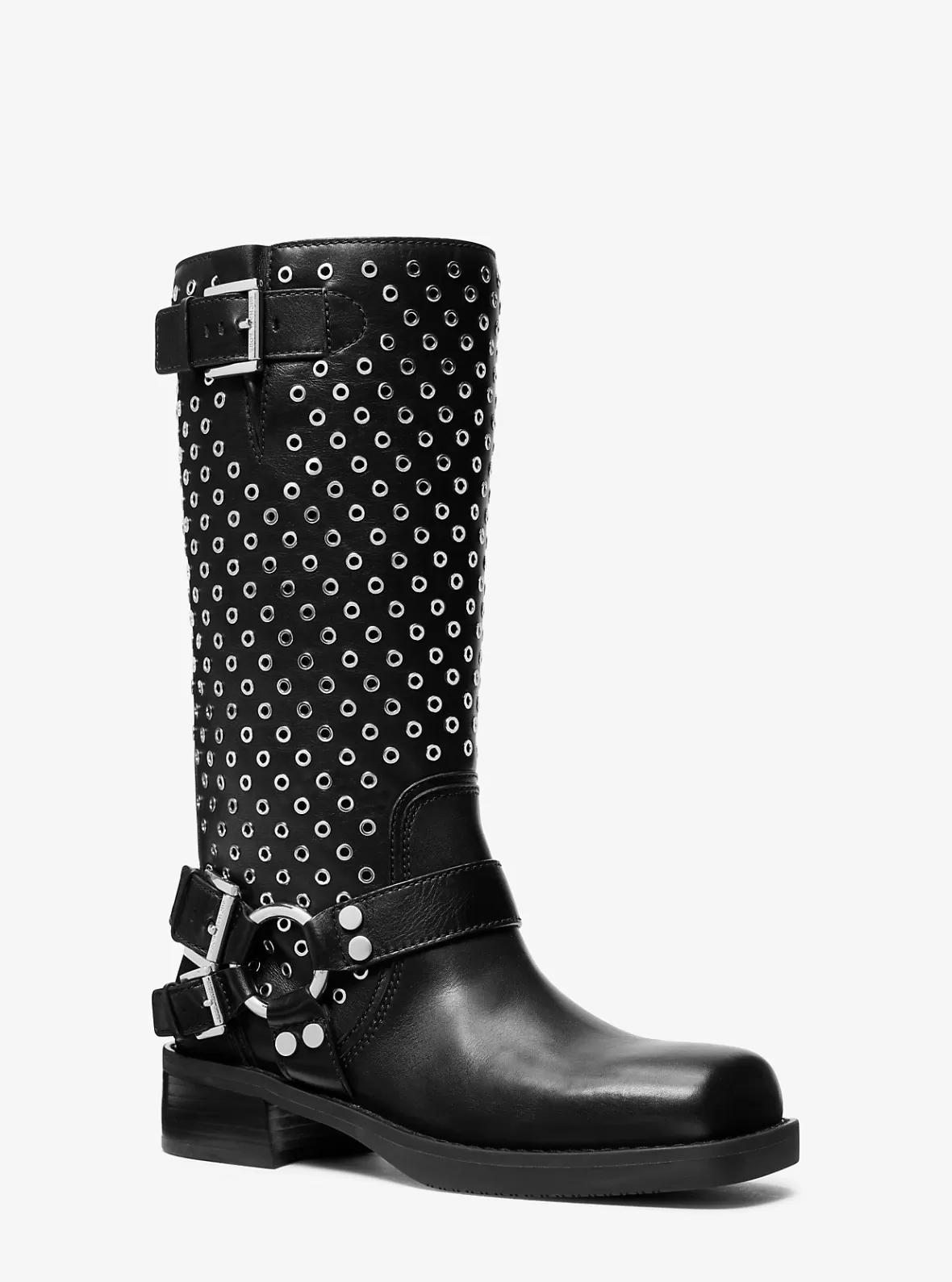 Michael Kors Crosby Grommeted Leather Moto Boot*Women Boots