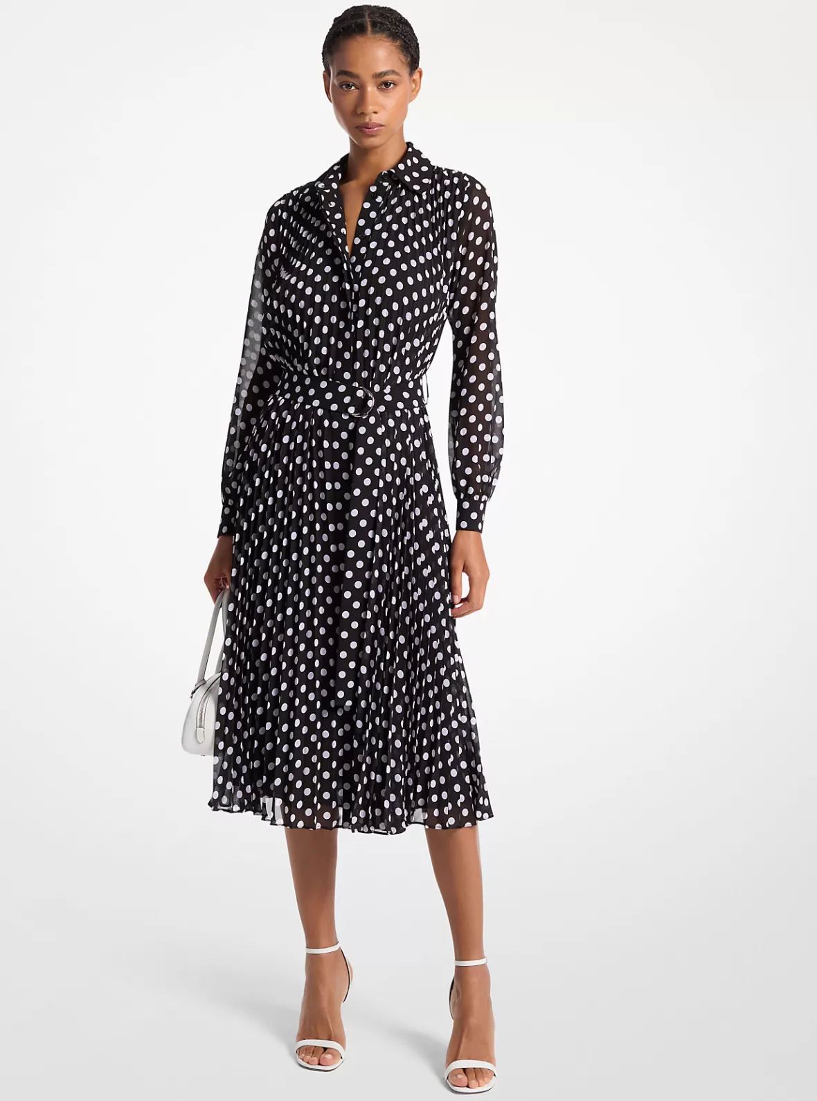 Michael Kors Dot Georgette Shirtdress*Women Dresses