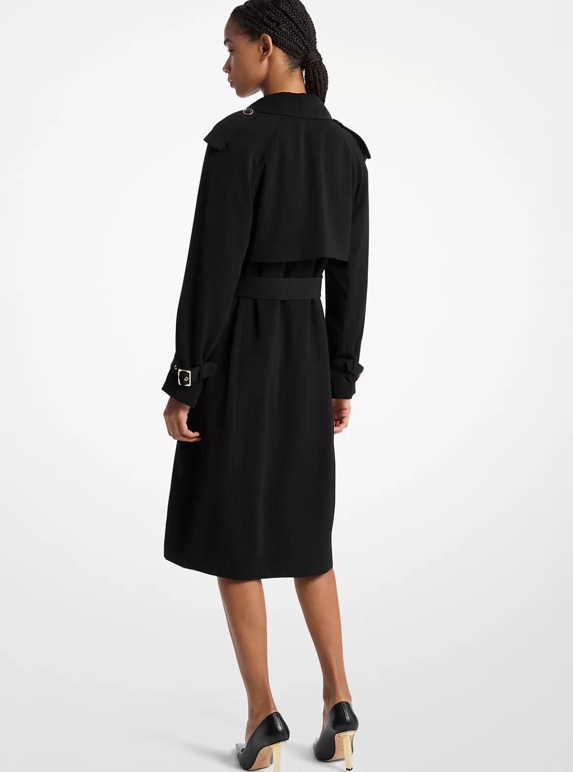 Michael Kors Draped Woven Trench Coat*Women Jackets & Coats