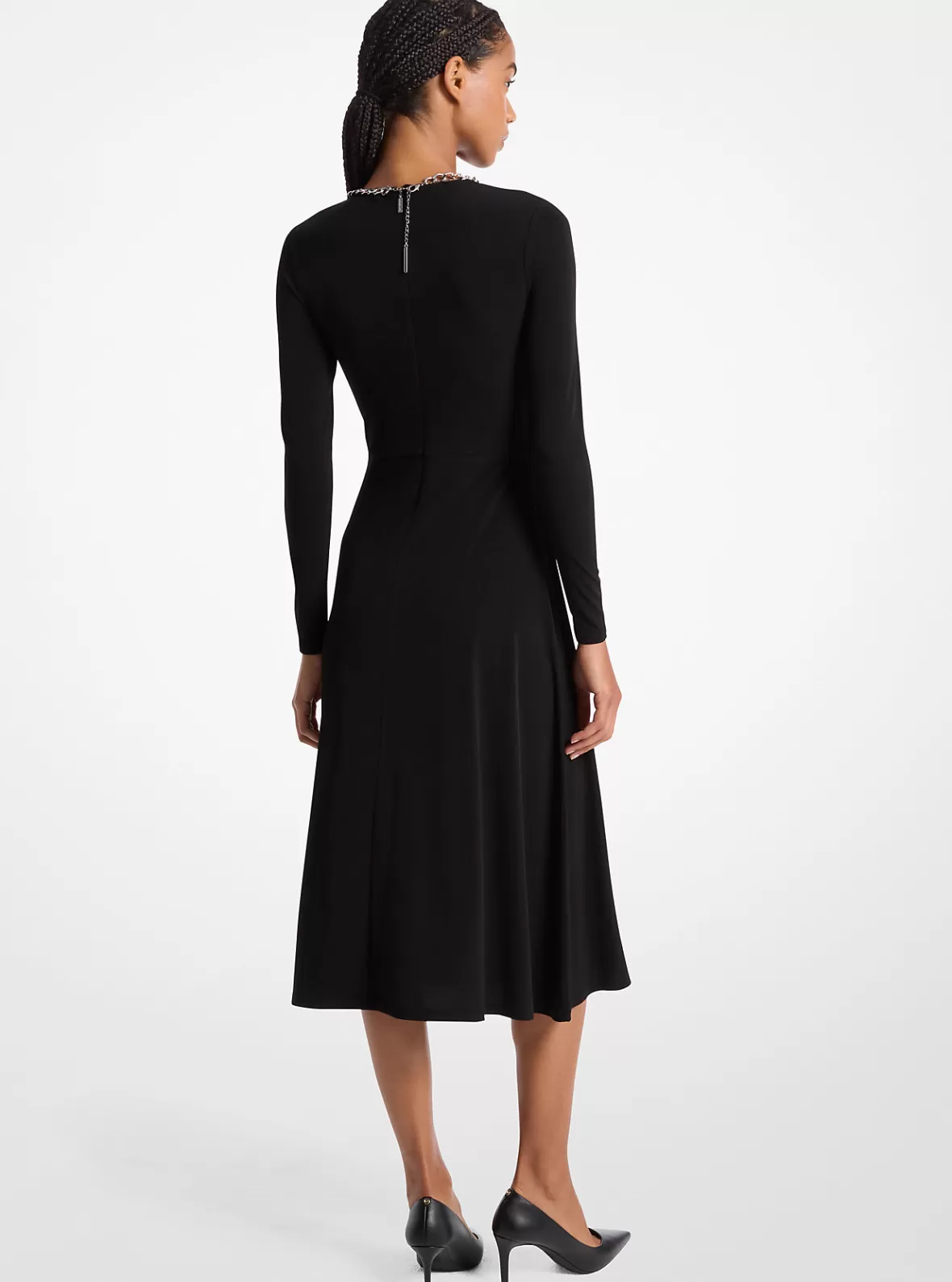 Michael Kors Embellished Matte Jersey Keyhole Dress*Women Dresses