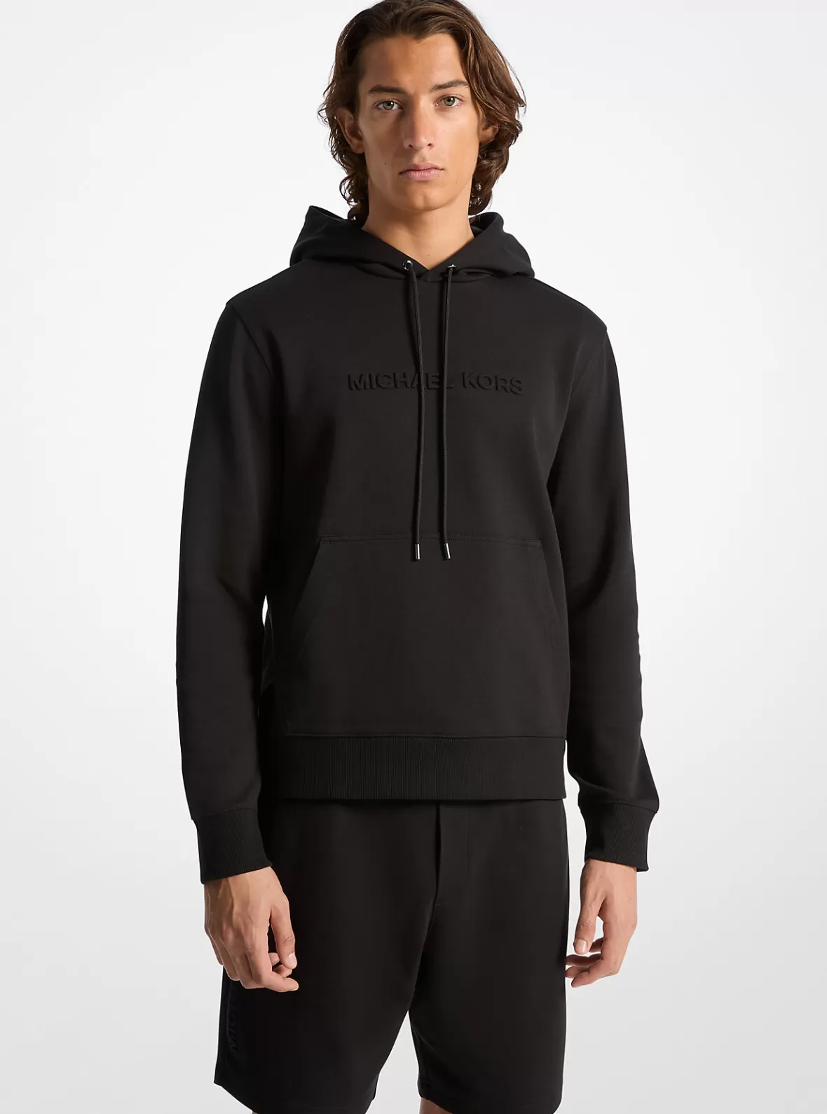 Michael Kors Embossed Logo Cotton Blend Hoodie* T-shirts & Sweatshirts