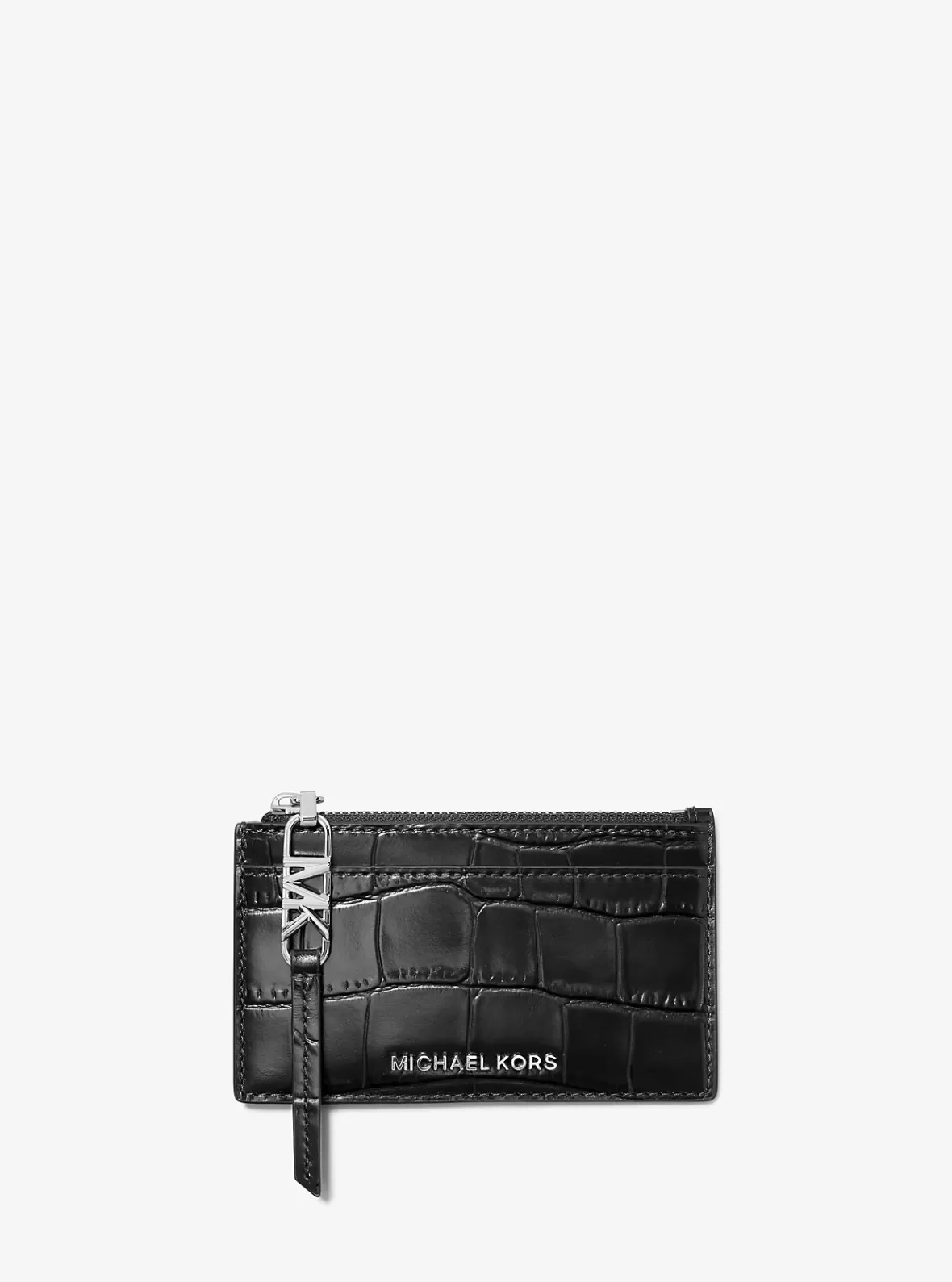 Michael Kors Empire Small Crocodile Embossed Leather Card Case*Women Wallets