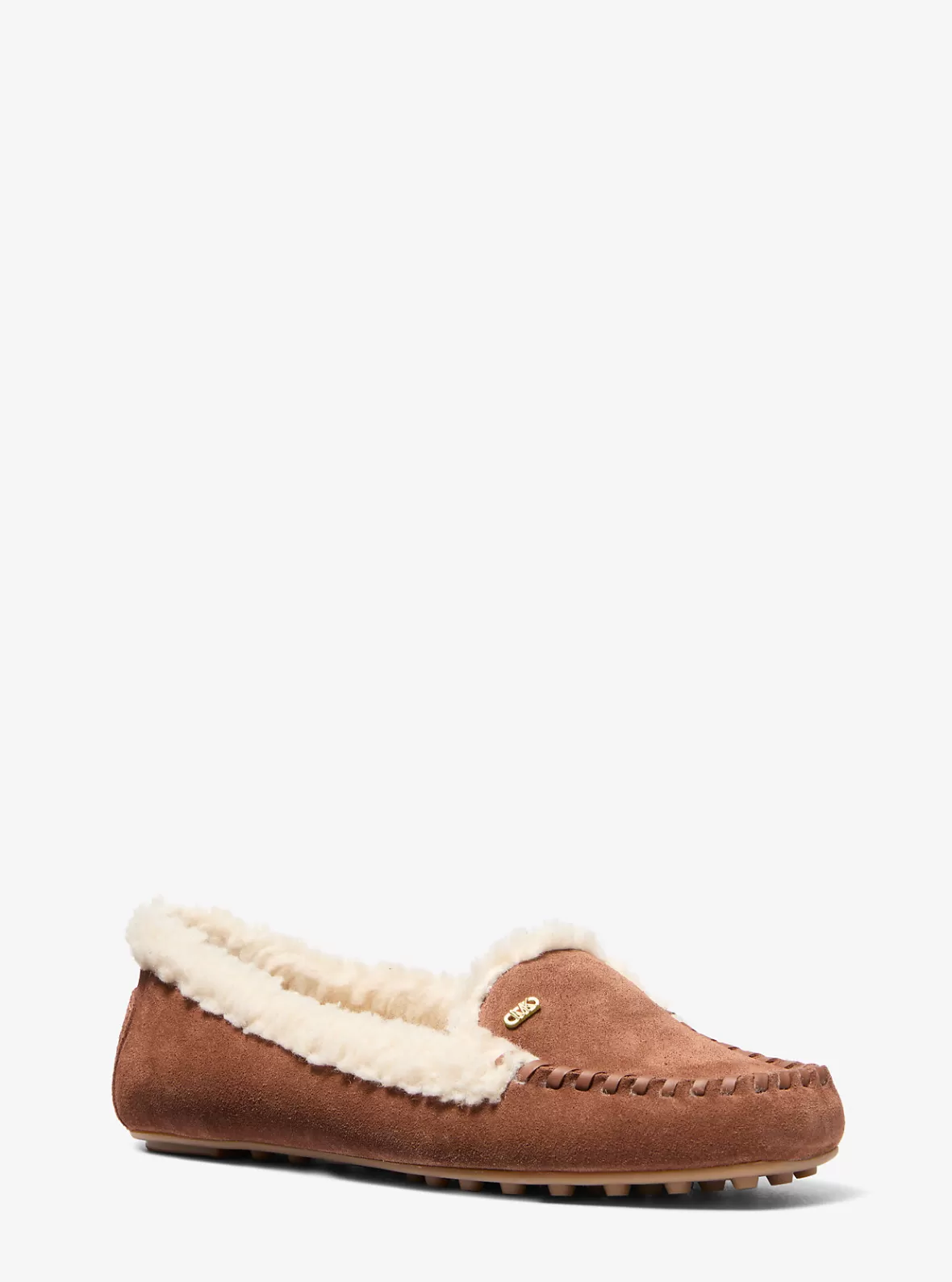 Michael Kors Eve Suede and Faux Shearling Moccasin*Women Flats