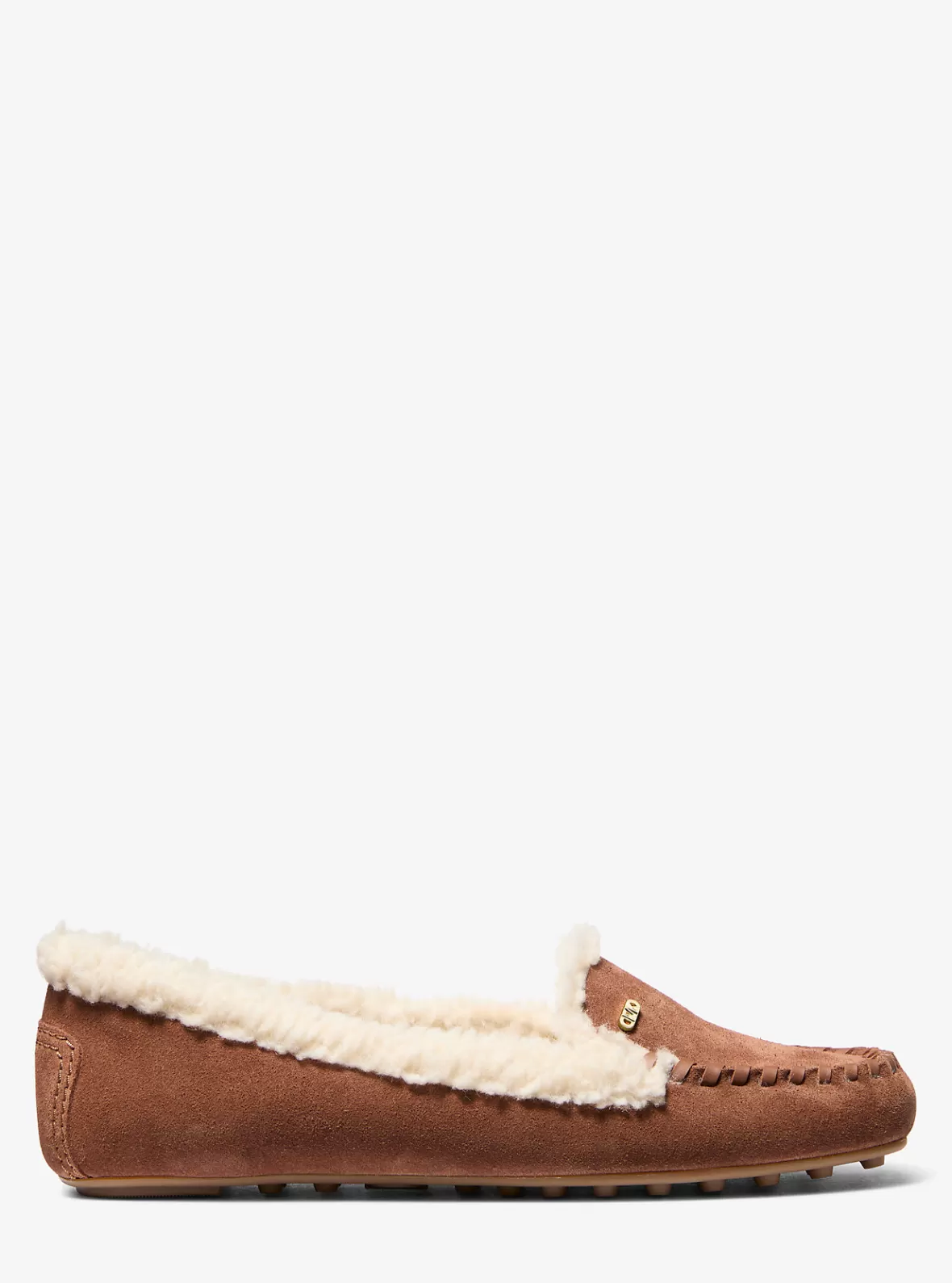 Michael Kors Eve Suede and Faux Shearling Moccasin*Women Flats