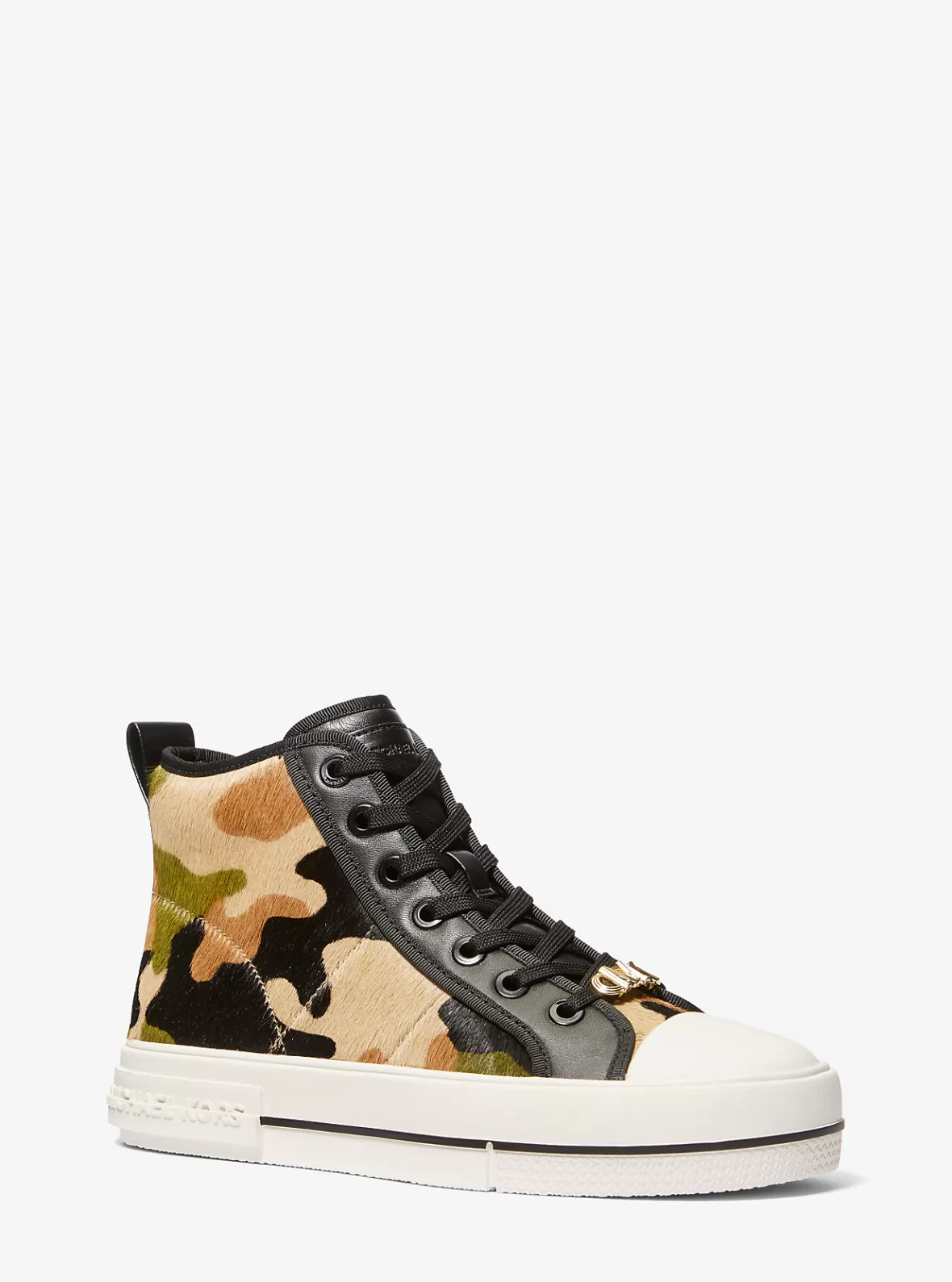 Michael Kors Evy Camouflage Print Calf Hair High-Top Sneaker*Women Sneakers