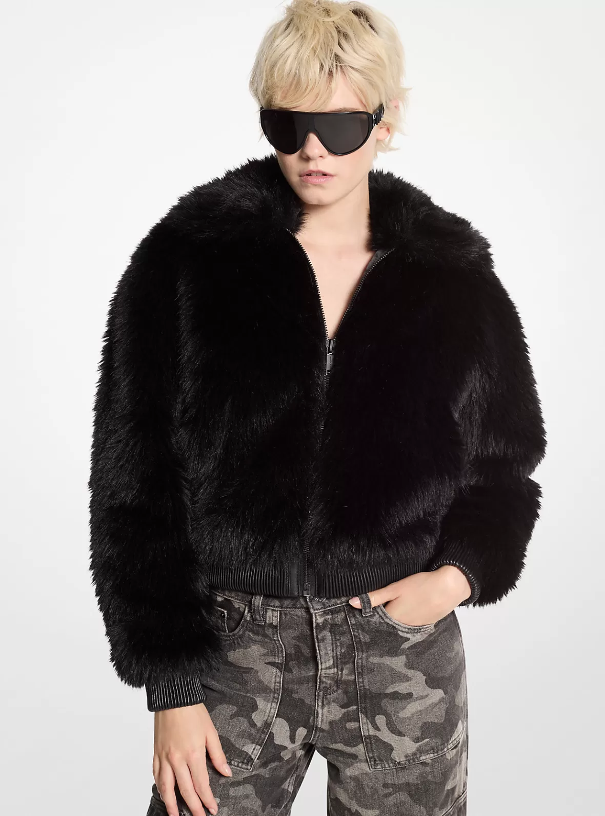 Michael Kors Faux Fur Bomber Jacket*Women Jackets & Coats