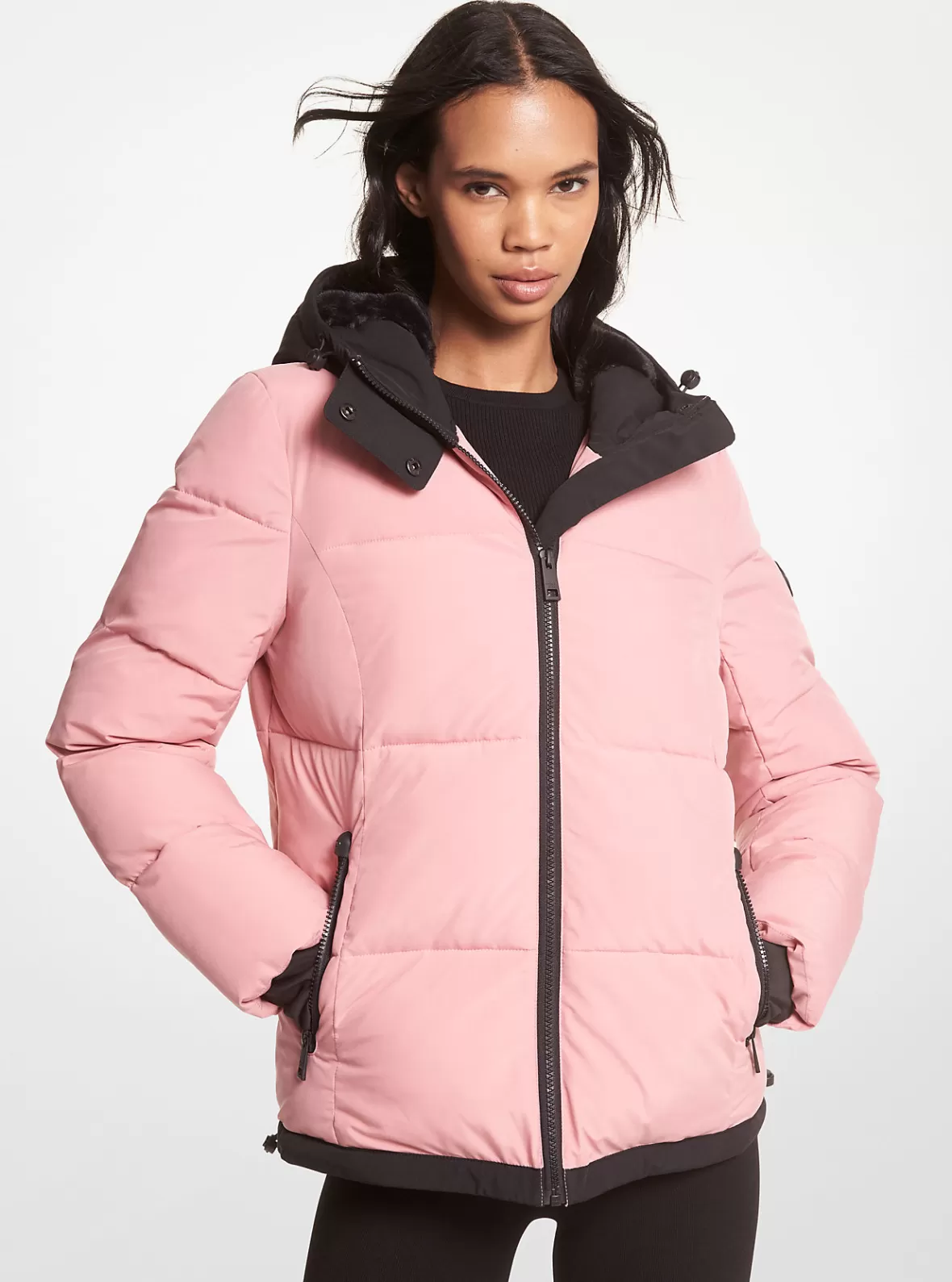 Michael Kors Faux Fur-Trim Quilted Puffer Jacket*Women Jackets & Coats