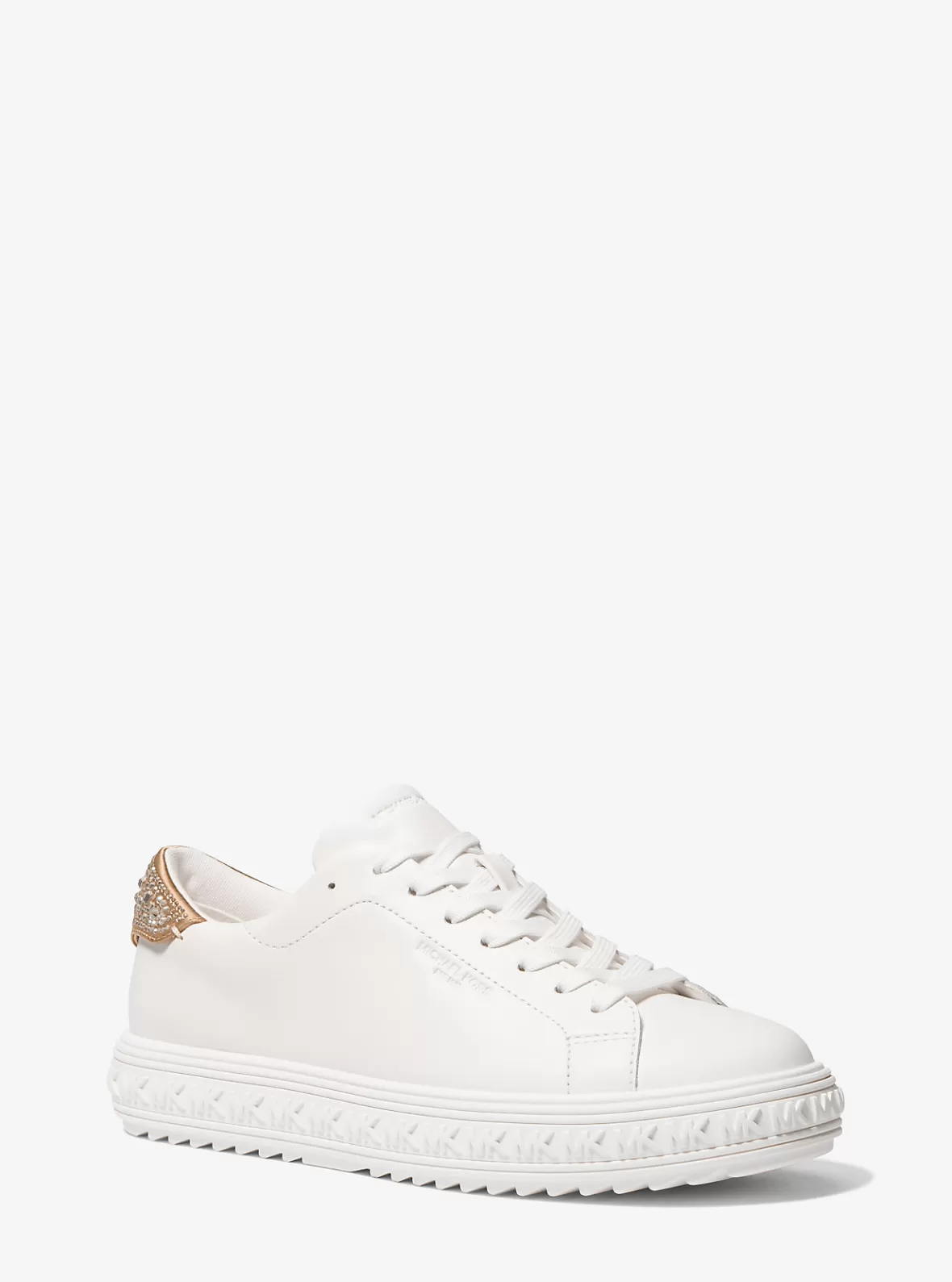 Michael Kors Grove Embellished Leather Sneaker*Women Sneakers