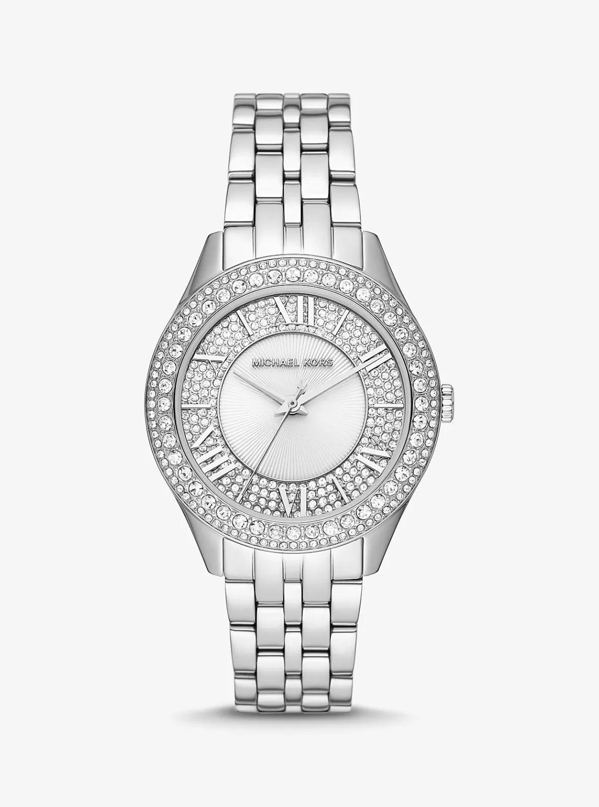 Michael Kors Harlowe Pavé -Tone Watch*Women Silver-tone