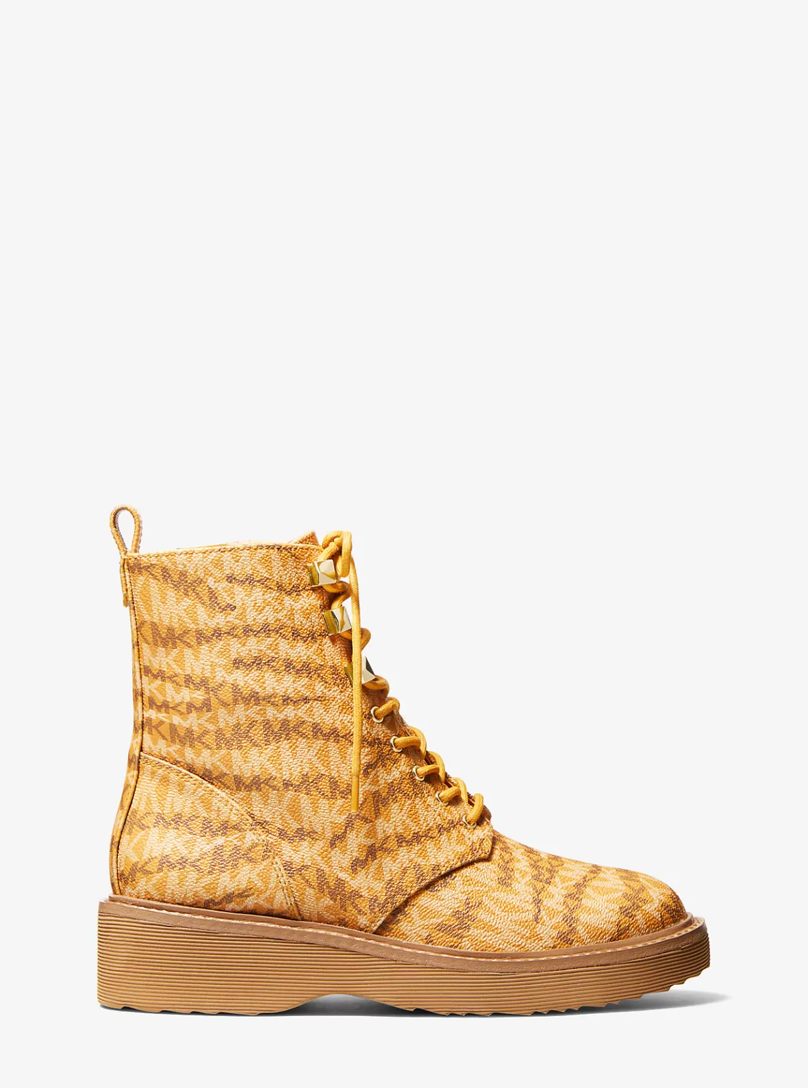 Michael Kors Haskell Animal Print Logo Canvas Boot*Women Boots