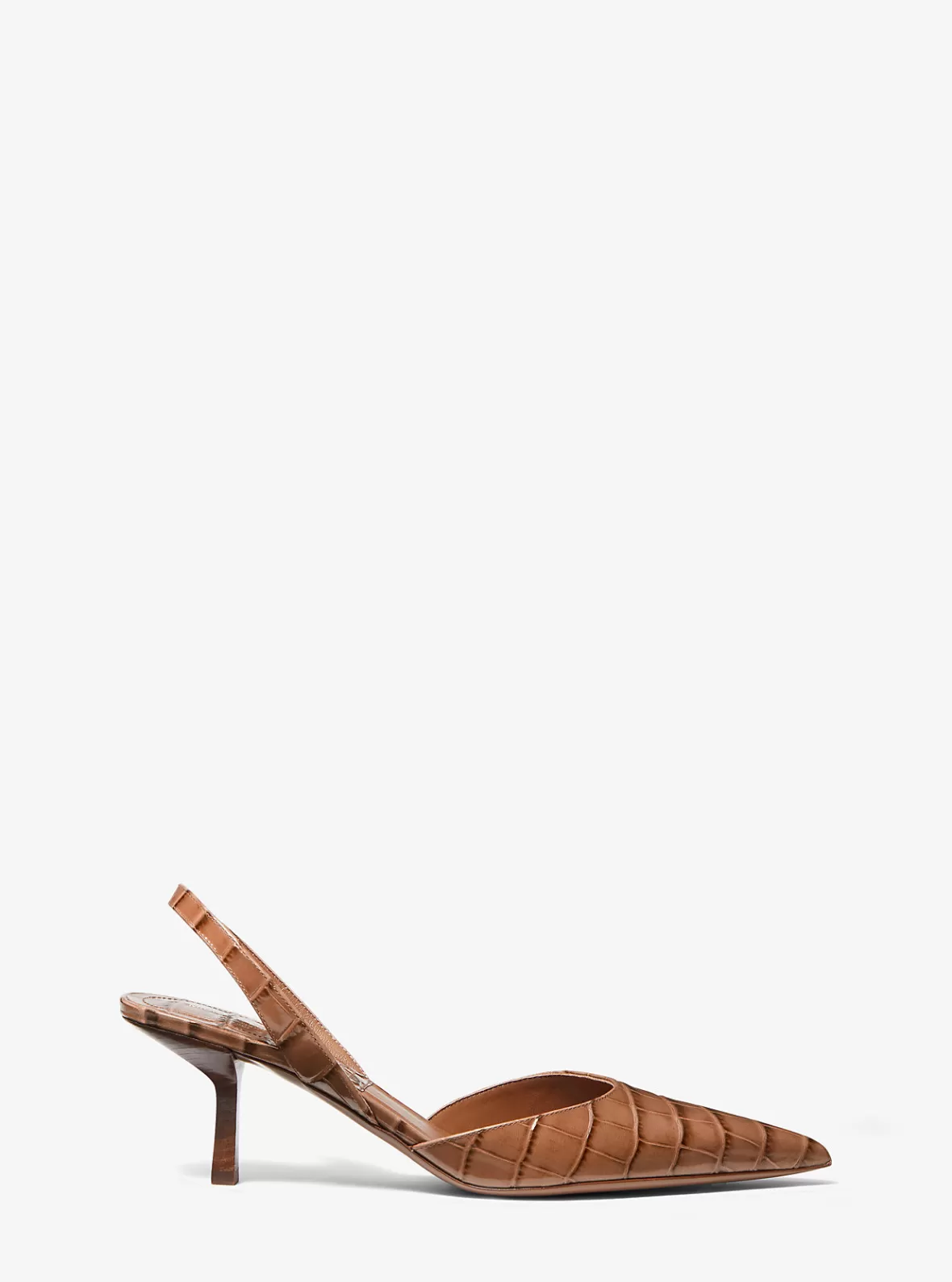 Michael Kors Holly Crocodile Embossed Leather Pump*Women Sandals