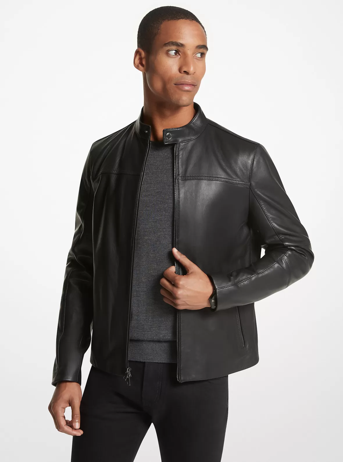 Michael Kors Leather Racer Jacket* Jackets & Outerwear