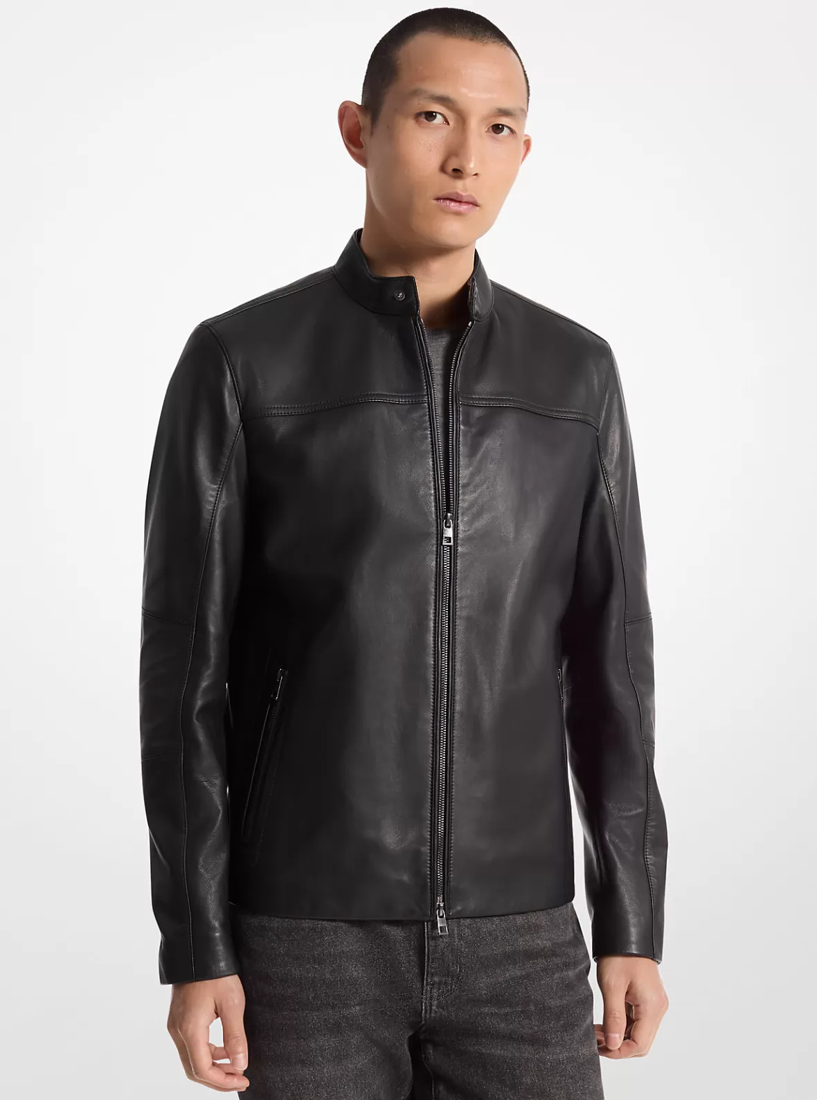 Michael Kors Leather Racer Jacket* Jackets & Outerwear