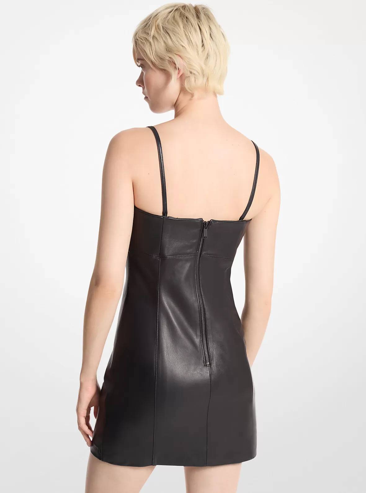 Michael Kors Leather Slip Mini Dress*Women Dresses