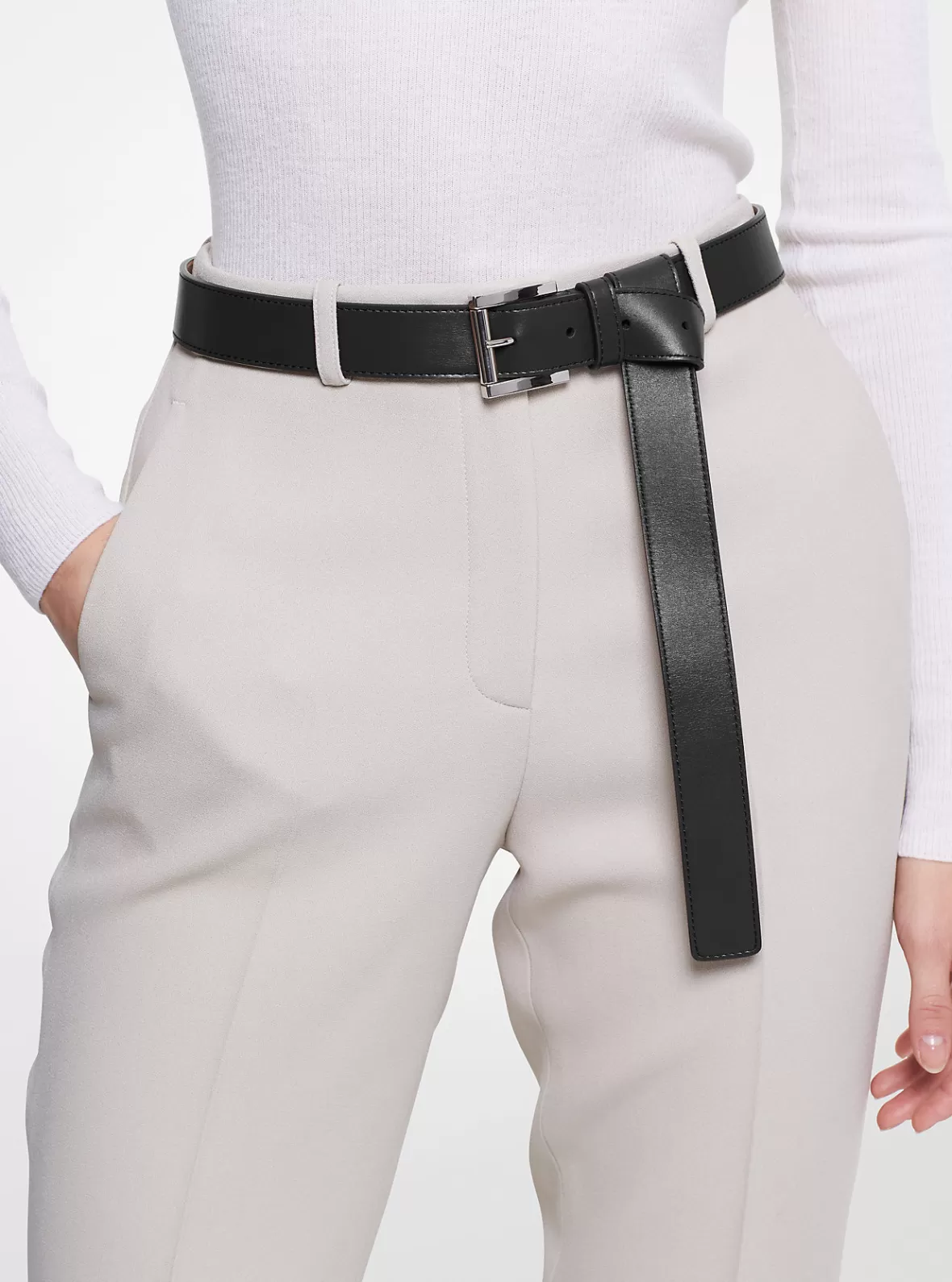 Michael Kors Leather Trouser Belt*Women Belts