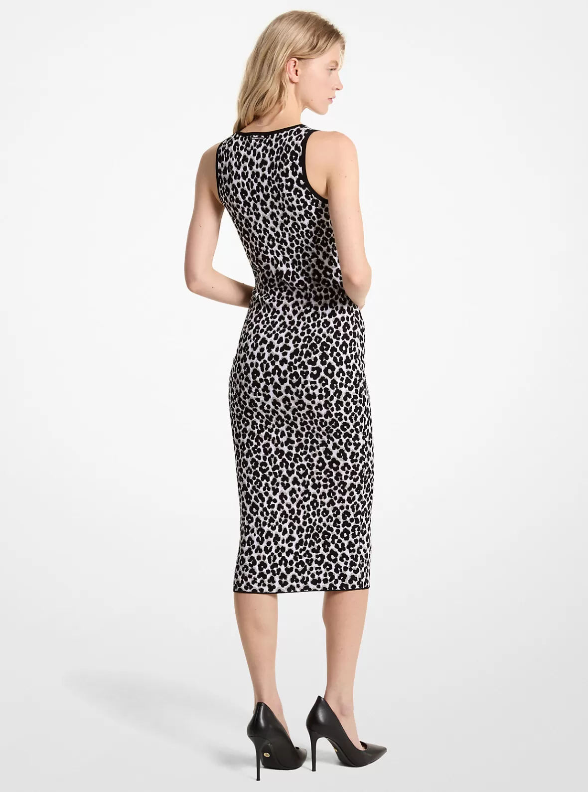 Michael Kors Leopard Jacquard Knit Dress*Women Dresses