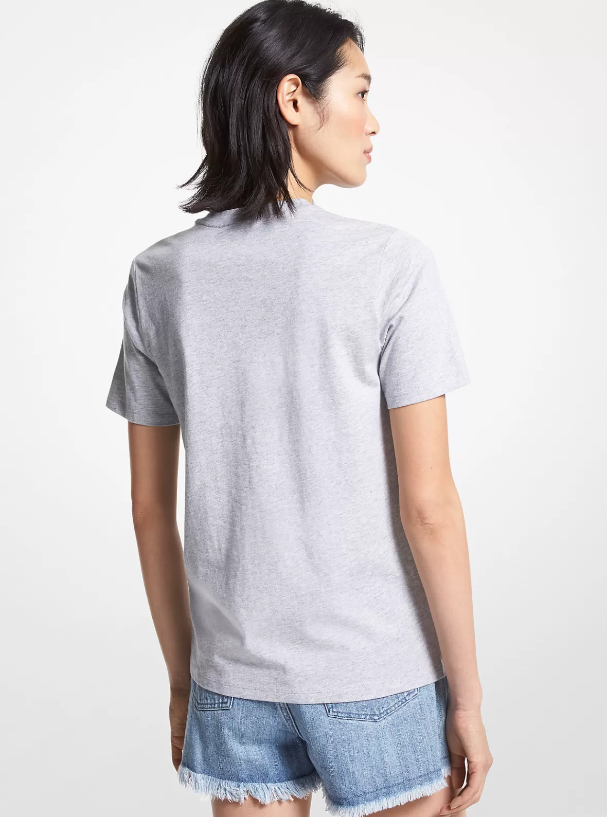 Michael Kors Logo Organic Cotton T-Shirt*Women Tops