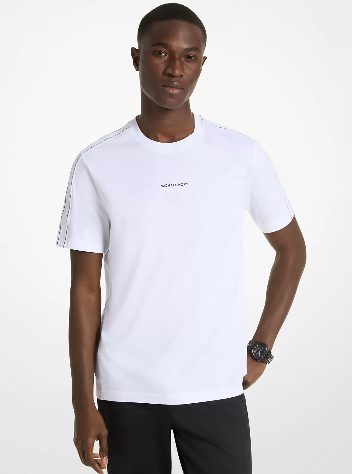 Michael Kors Logo Tape Cotton T-Shirt* T-shirts & Sweatshirts