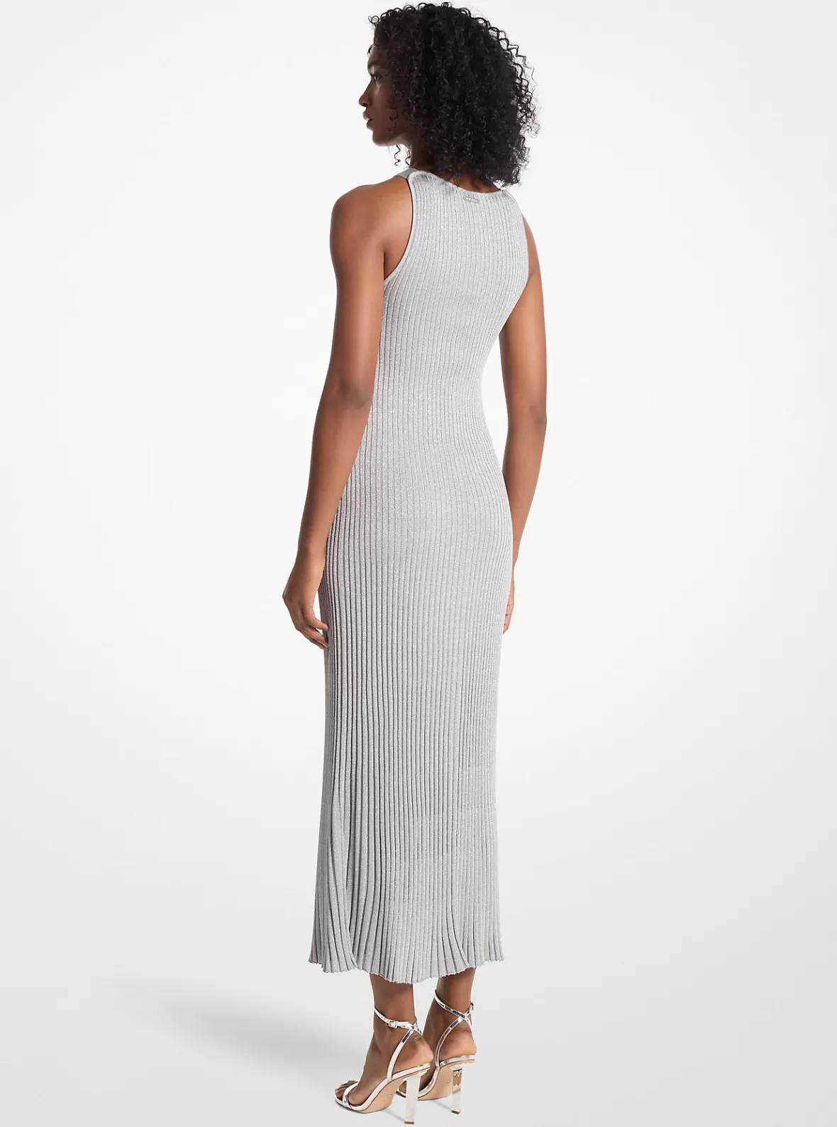 Michael Kors Metallic Knit Ring Halter Dress*Women Dresses