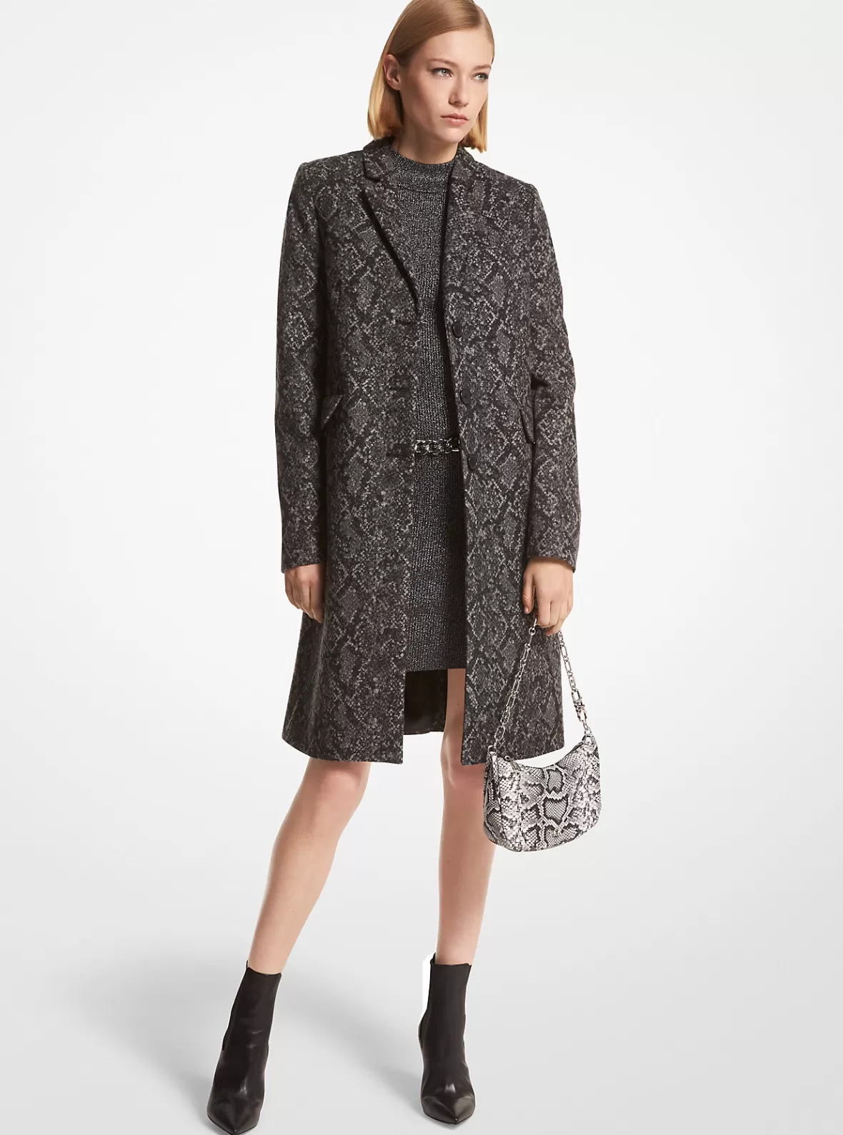 Michael Kors Metallic Snake Jacquard Coat*Women Jackets & Coats