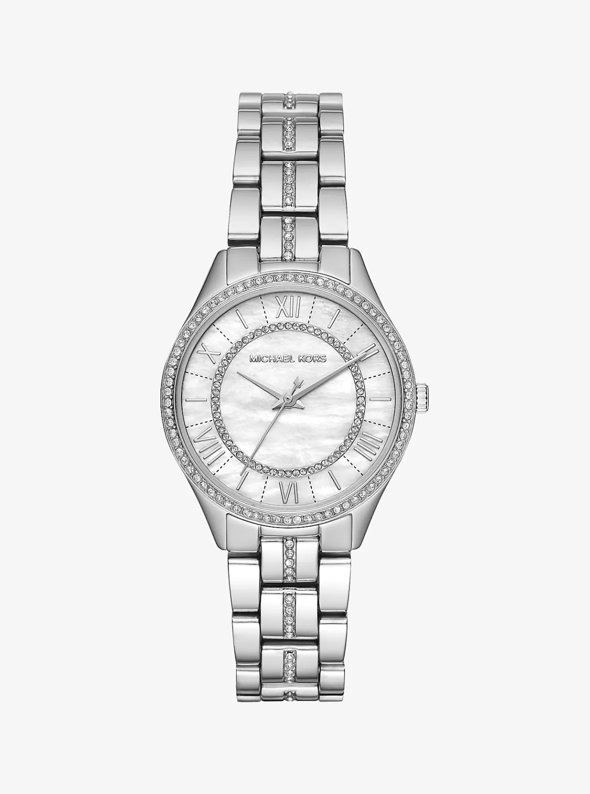 Michael Kors Mini Lauryn Pavé -Tone Watch*Women Silver-tone