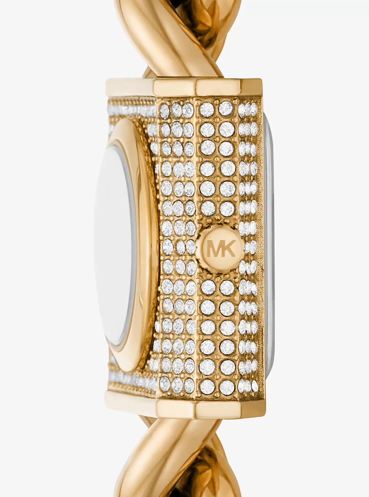 Michael Kors Mini Lock Pavé -Tone Chain Watch*Women Gold-tone