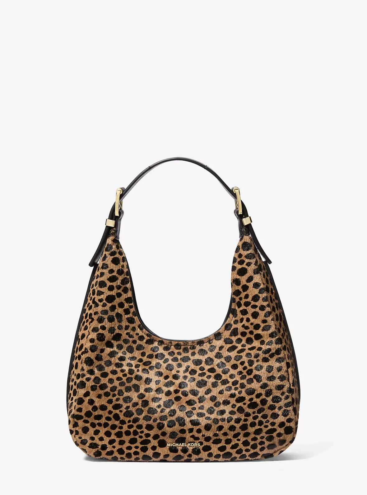 Michael Kors Nolita Small Cheetah Print Calf Hair Hobo Shoulder Bag*Women Shoulder Bags