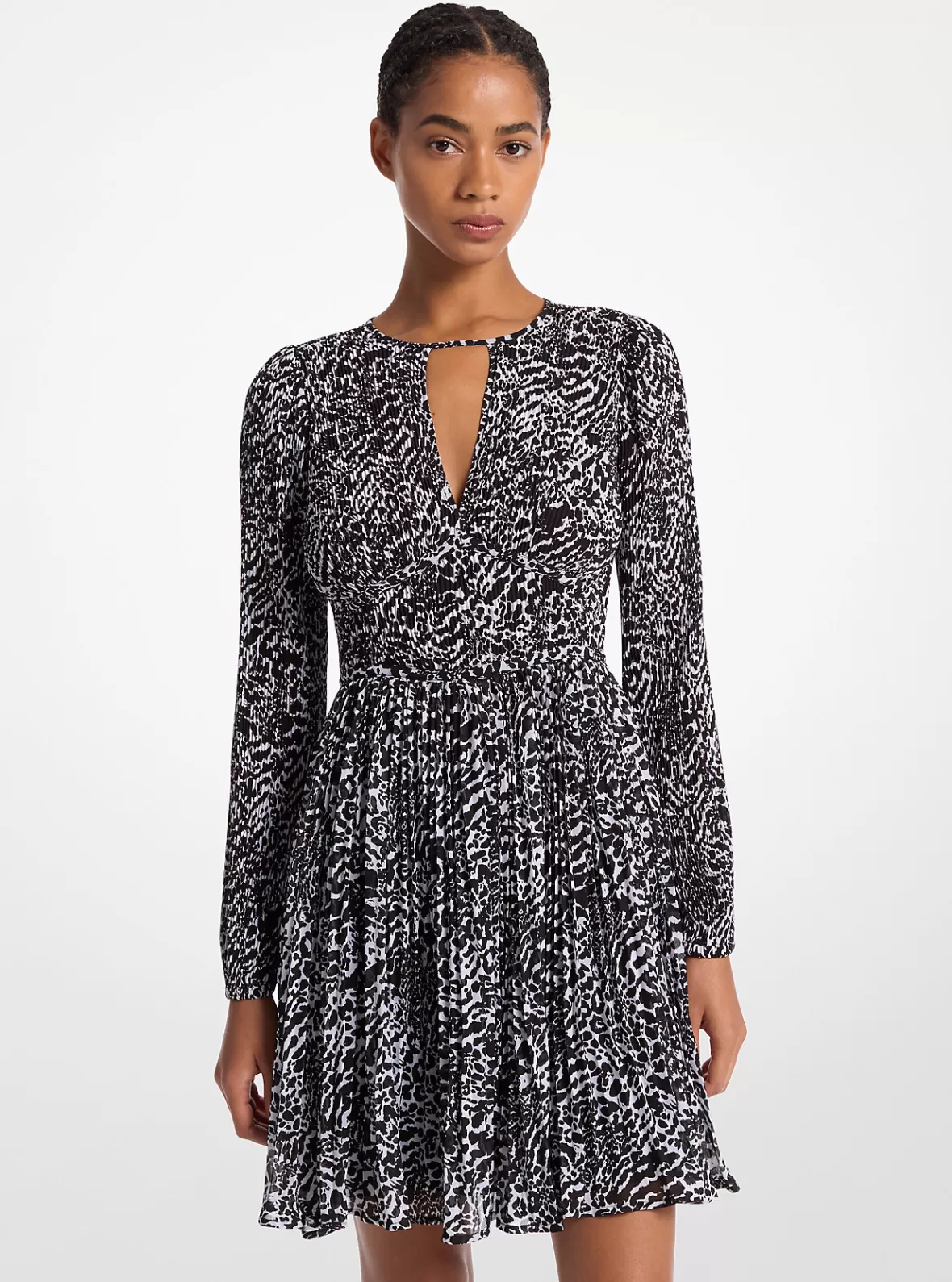 Michael Kors Ocelot Print Georgette Dress*Women Dresses