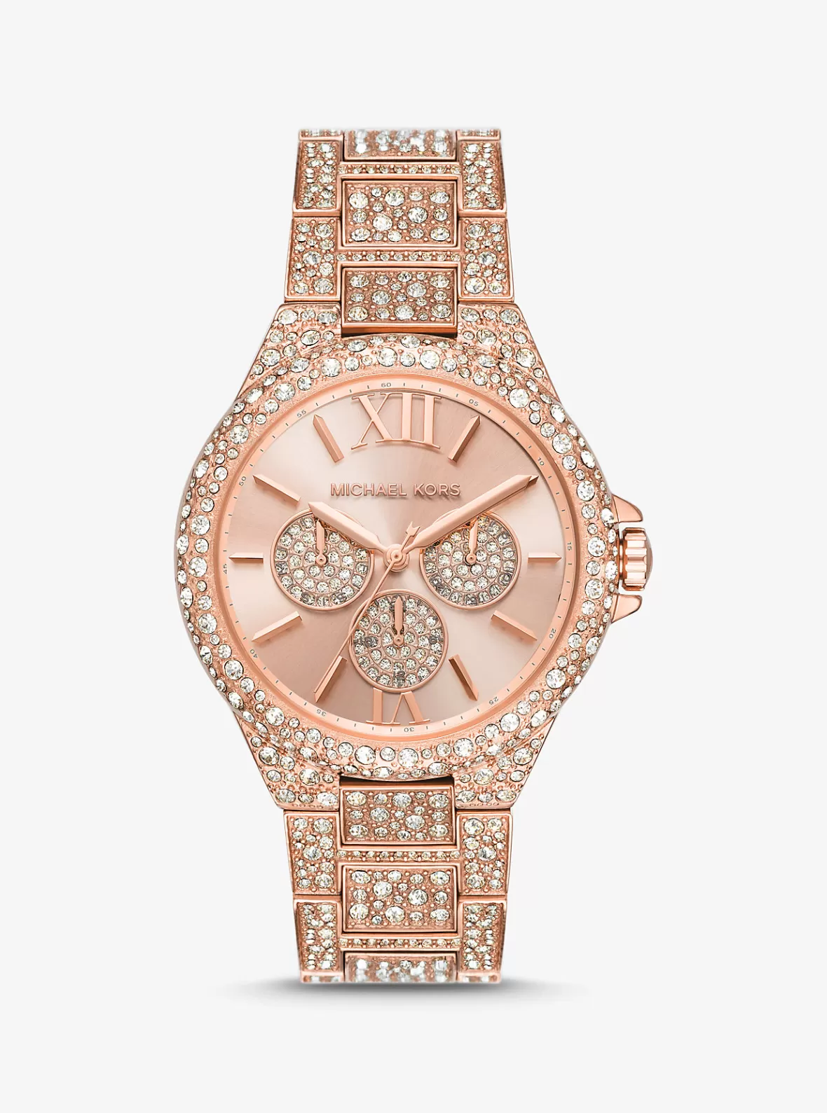 Michael Kors Oversized Camille Pavé Rose Gold-Tone Watch*Women Rose Gold-tone