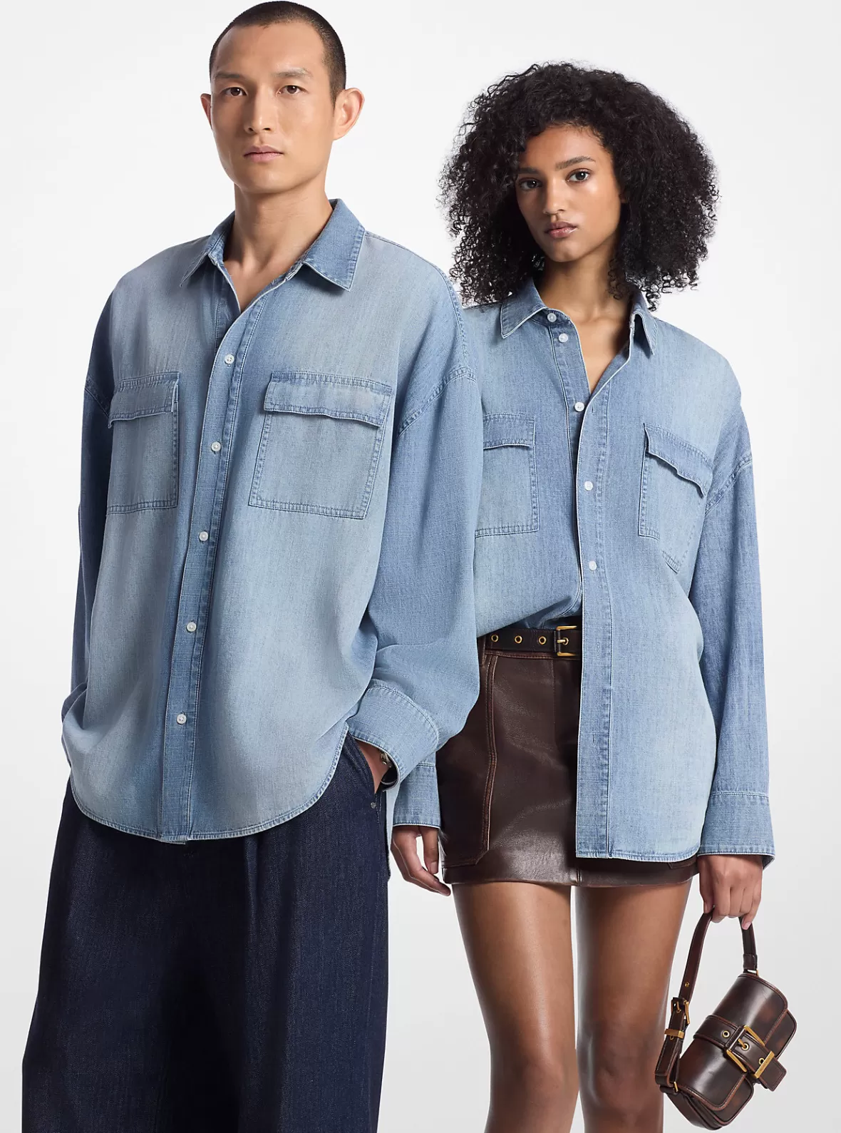 Michael Kors Oversized Chambray Shirt*Women Tops